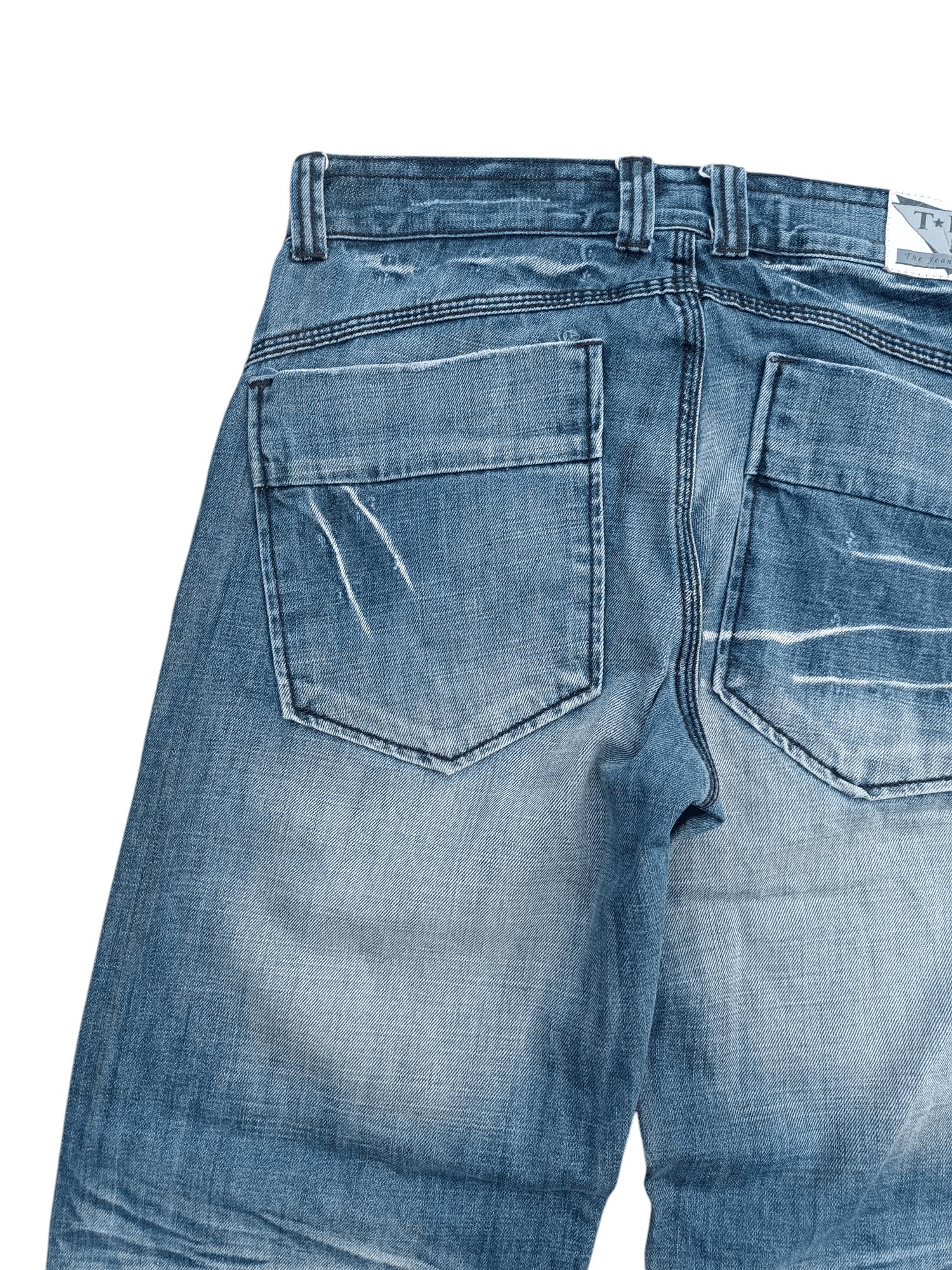 Japanese Brand BAGGY JAPANESE BRAND TR2 WHISKERS DISTRESSED DENIM Size US 34 / EU 50 - 5 Thumbnail