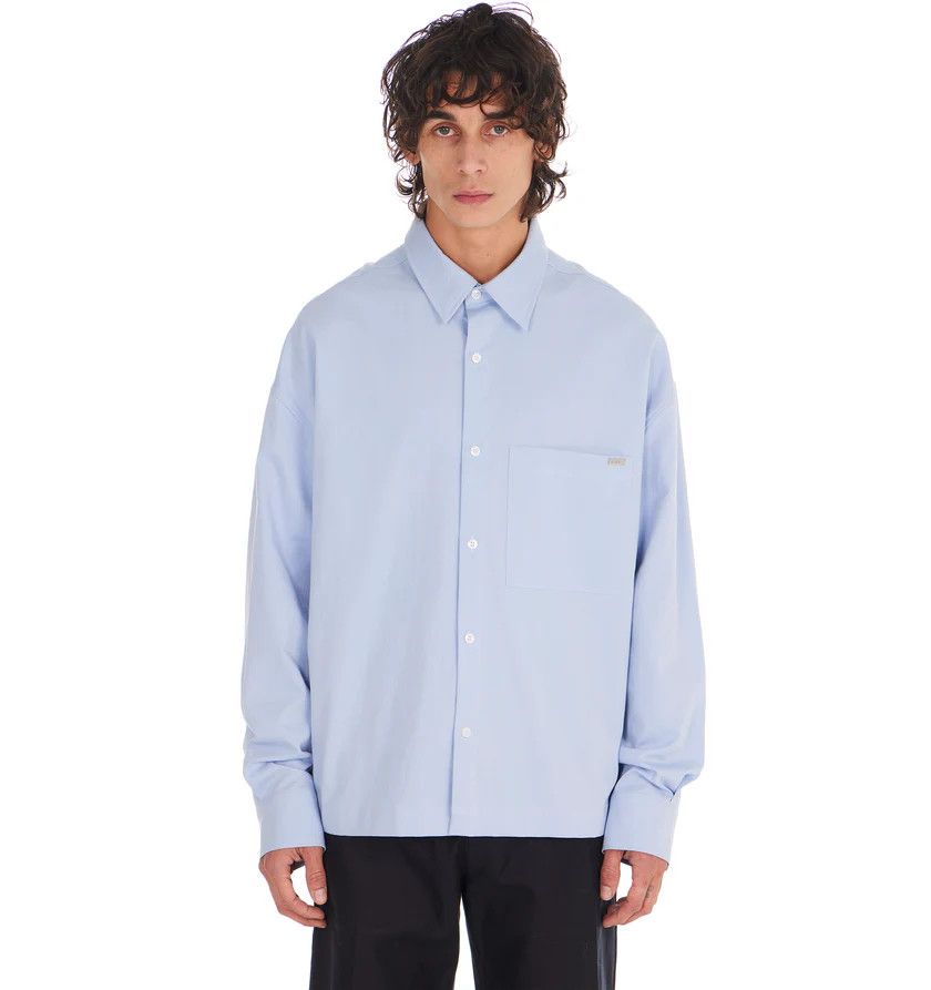 Nahmias o1h1sh11224 Boxy Button Up in Sky Blue Size US L / EU 52-54 / 3 - 1 Thumbnail