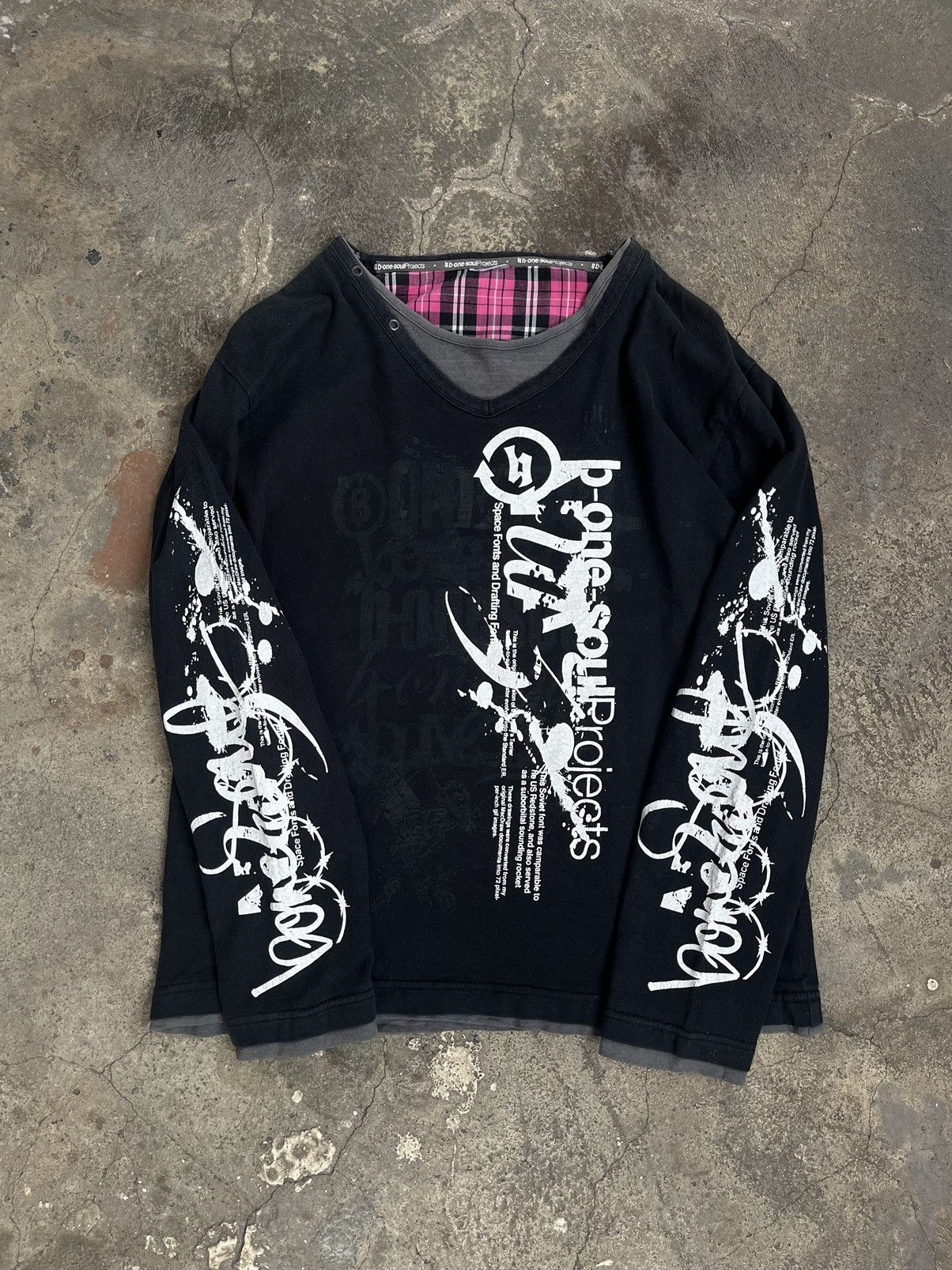If Six Was Nine 2000s JAPANESE BONEAOUL POEM DOUBLE LAYER GOTHIC PUNK STYLE Size US M / EU 48-50 / 2 - 1 Thumbnail