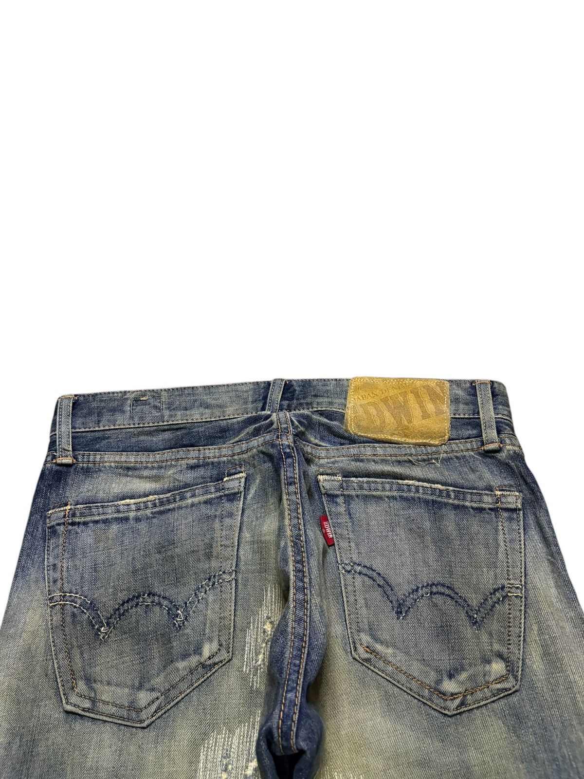 Edwin Vintage Edwin Painted Mud Wash Distress Sashiko Loose Jeans Size US 28 / EU 44 - 9 Thumbnail