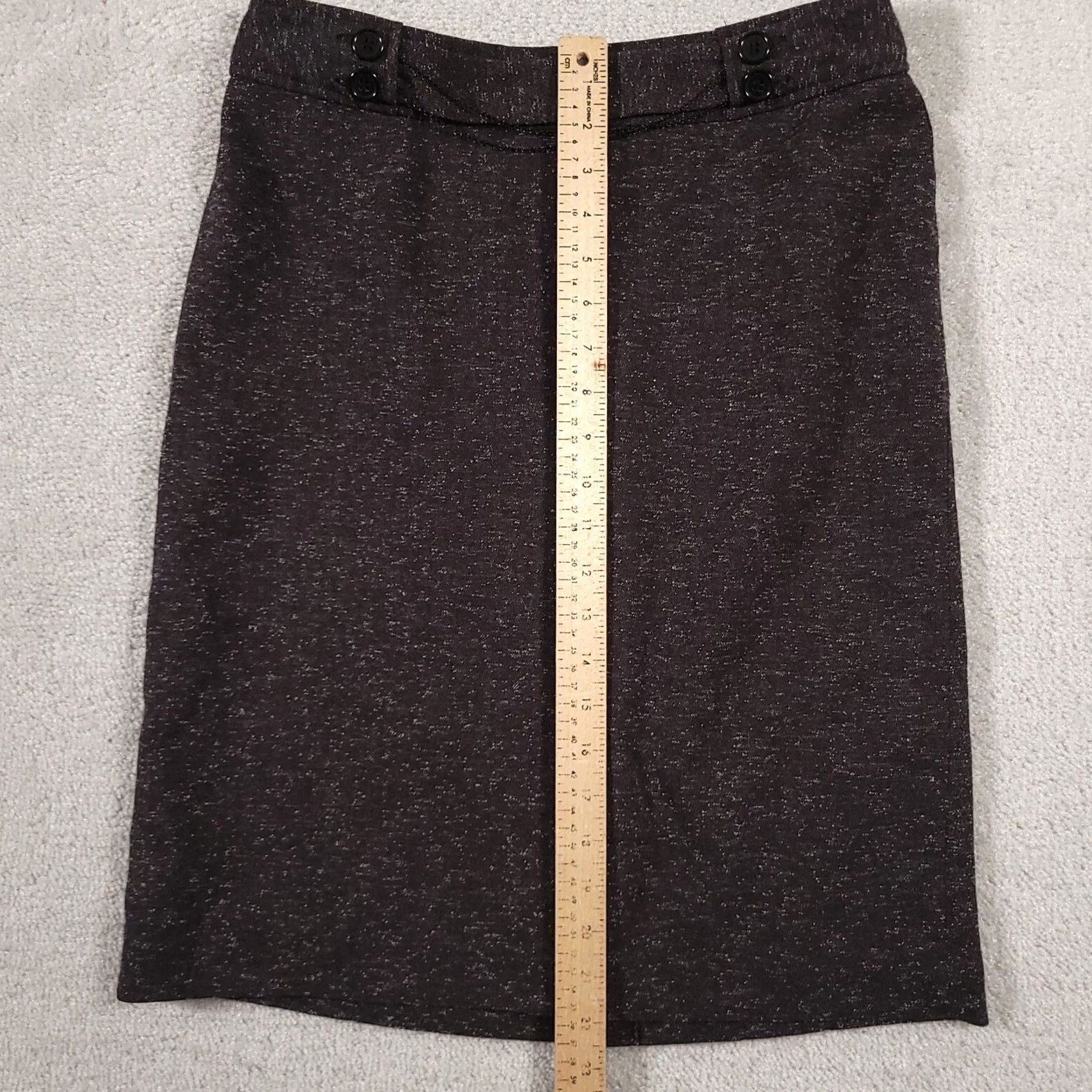 Worthington Worthington Pencil Skirt Women's 4 Gray Knit Lined Zip Knee Length Career Size 27" / US 4 / IT 40 - 7 Thumbnail