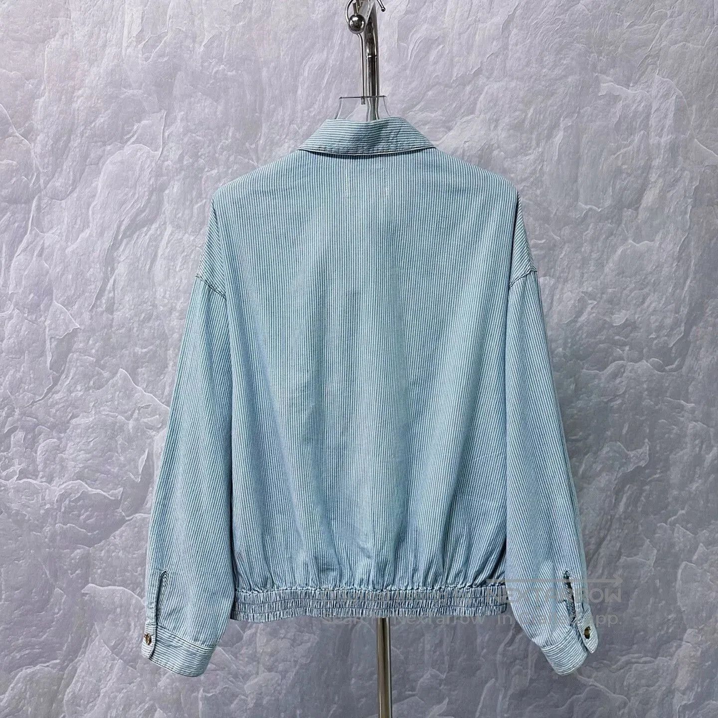 Miu Miu miu miu striped denim jacket with embroidery. Size M / US 6-8 / IT 42-44 - 4 Thumbnail