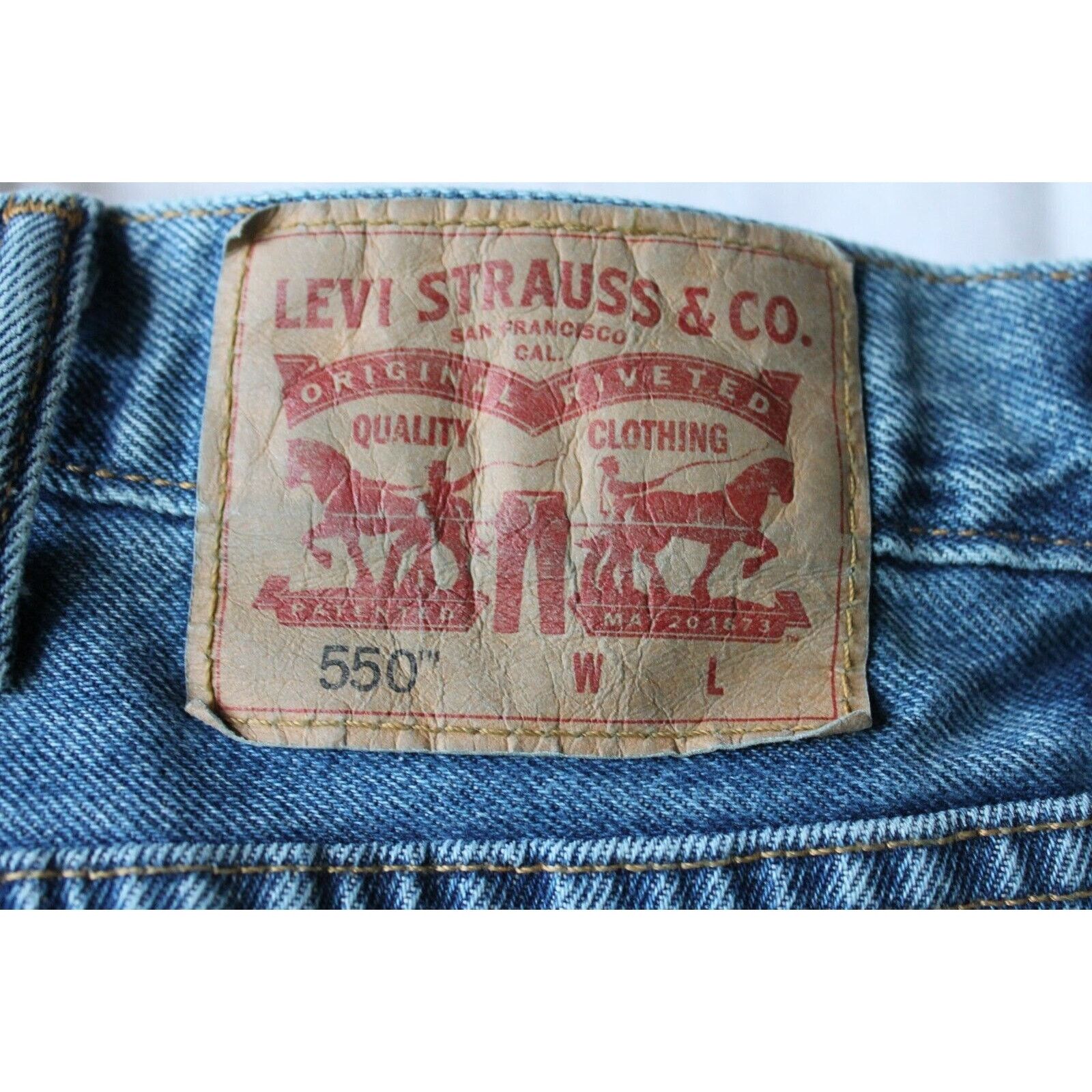 Levi's LEVIS 550 Jeans Mens 46x29 Blue Relaxed Straight Med. *NICE Size US 44 / EU 60 - 2 Thumbnail