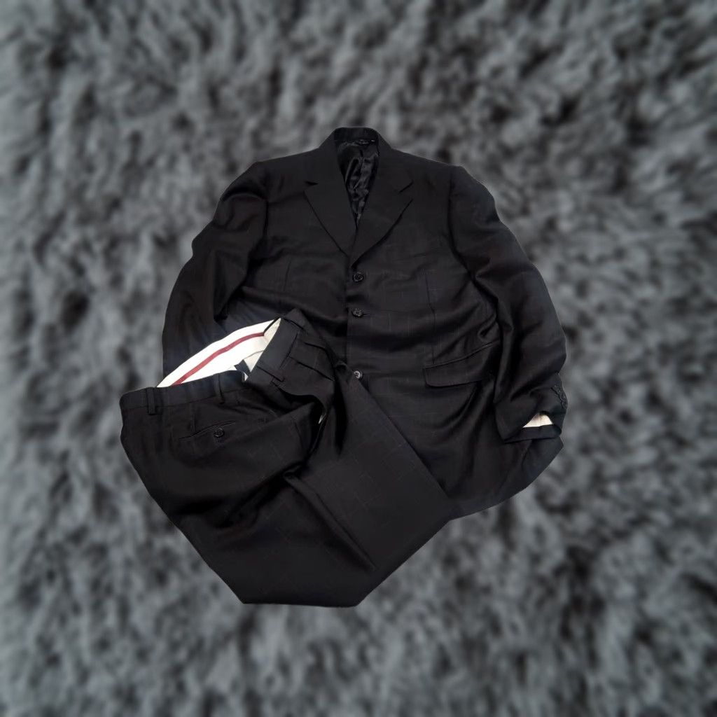 Canali Canali Classic Design Pure Wool Navy blue Plaid 2 Piece Mens Suit 52 Regular (Business, Formal) Mens Suit Size 52R - 1 Thumbnail