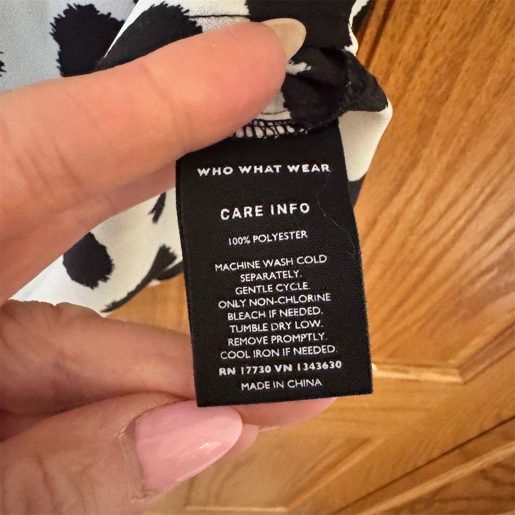 Other Who What Wear Blouse Womens XS Sleeveless Black White Polka Size XS / US 0-2 / IT 36-38 - 5 Thumbnail