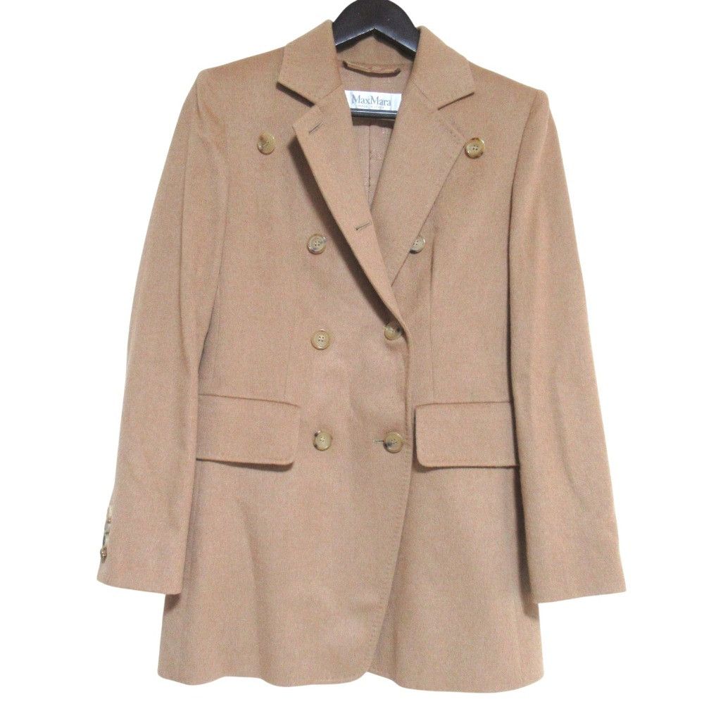 Max Mara Max Mara Max Mara Camel Double Breasted Tailored Jacket Textile Outerwear DUTY FREE for USA Size ONE SIZE - 1 Thumbnail
