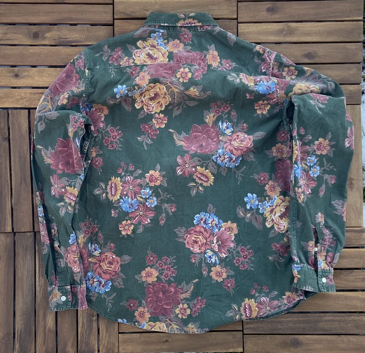 Denim & Supply Ralph Lauren 🟤Vintage Denim & Supply Corduroy Floral Shirt Rare🟤 Size US L / EU 52-54 / 3 - 7 Thumbnail
