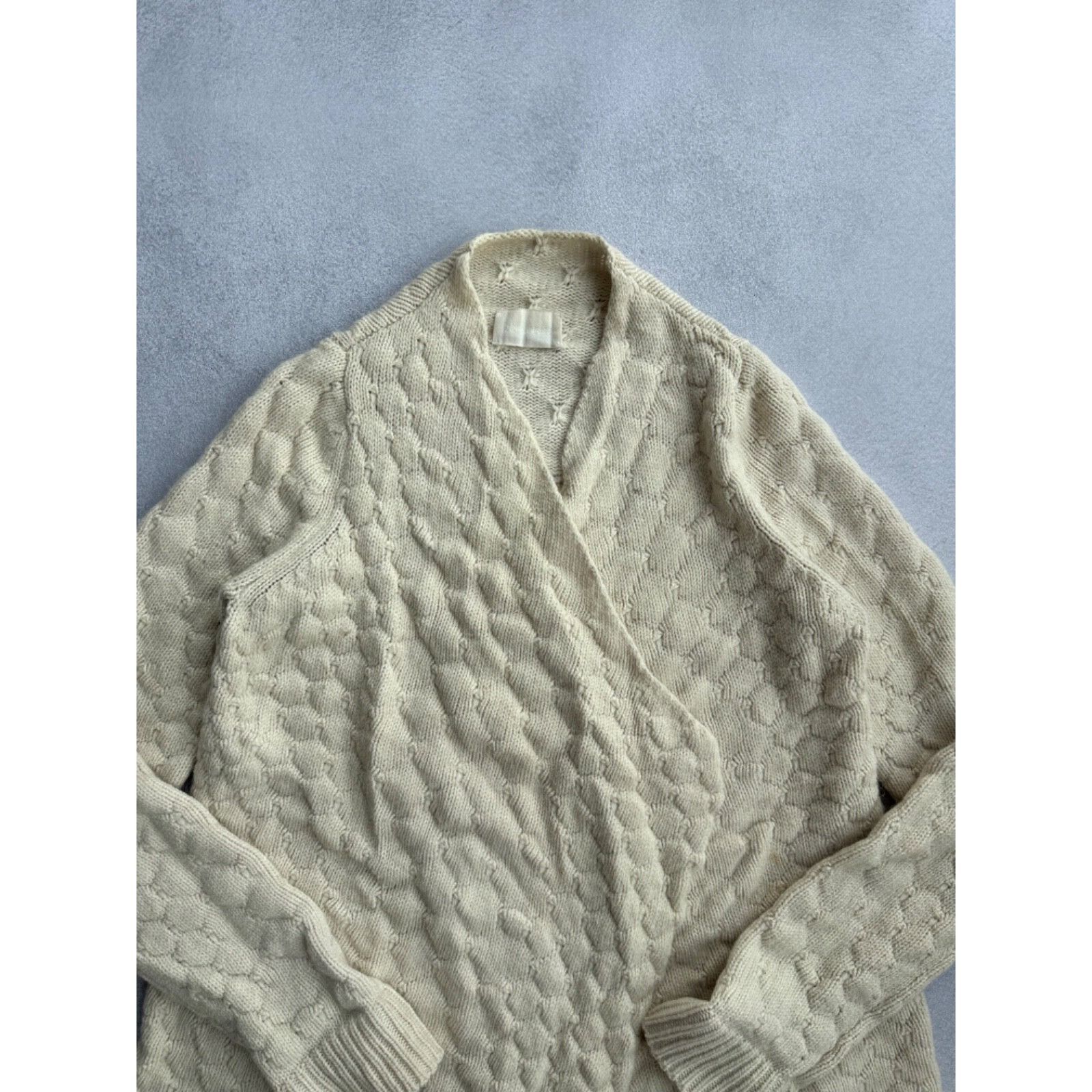 Zadig & Voltaire VTG Zadig&Voltaire Beige Knitted DapheeAln Wool Cardigan Swe Size M / US 6-8 / IT 42-44 - 4 Thumbnail