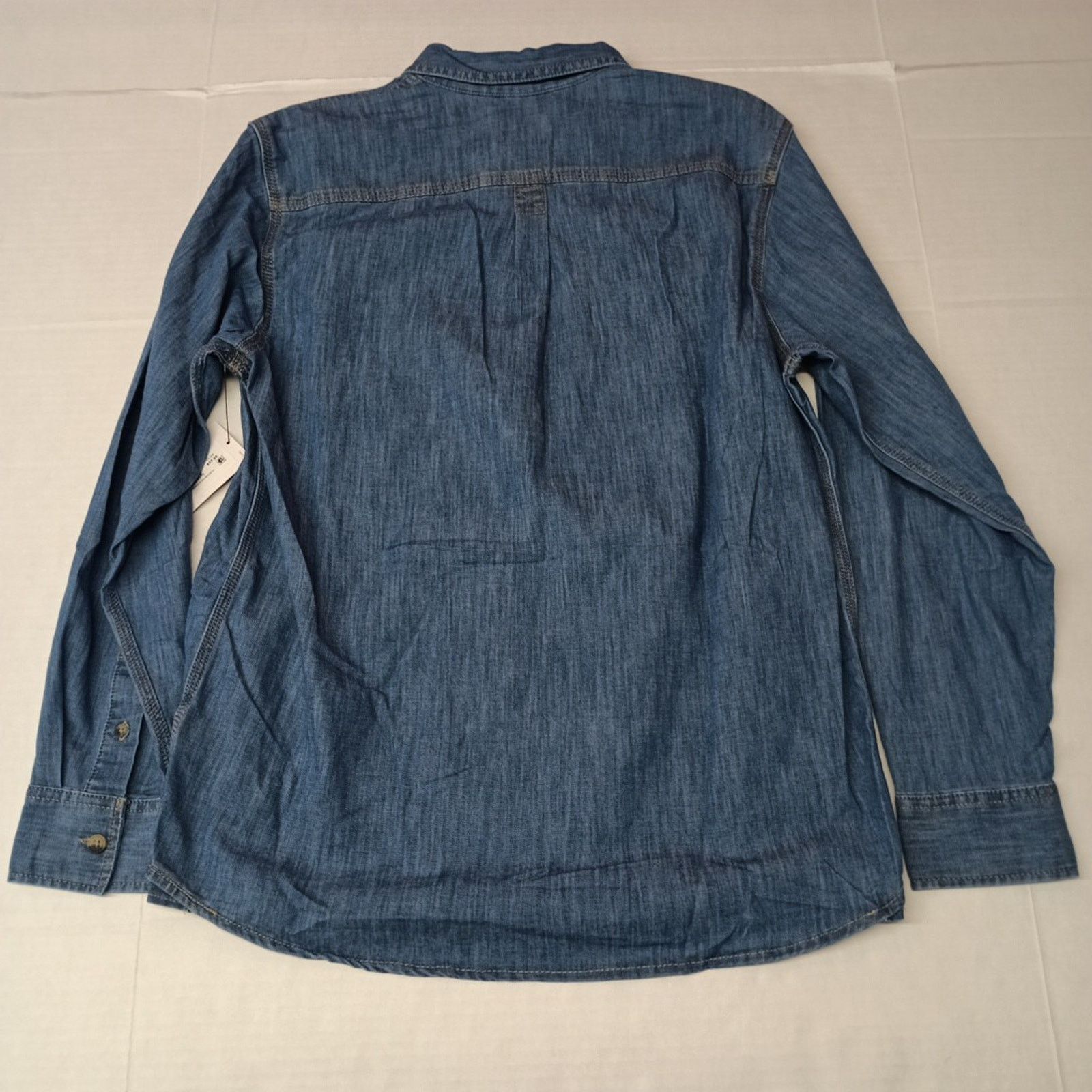 Wrangler Wrangler Big Men's Relaxed Fit Woven Shirt Size M Blue Size US M / EU 48-50 / 2 - 9 Thumbnail