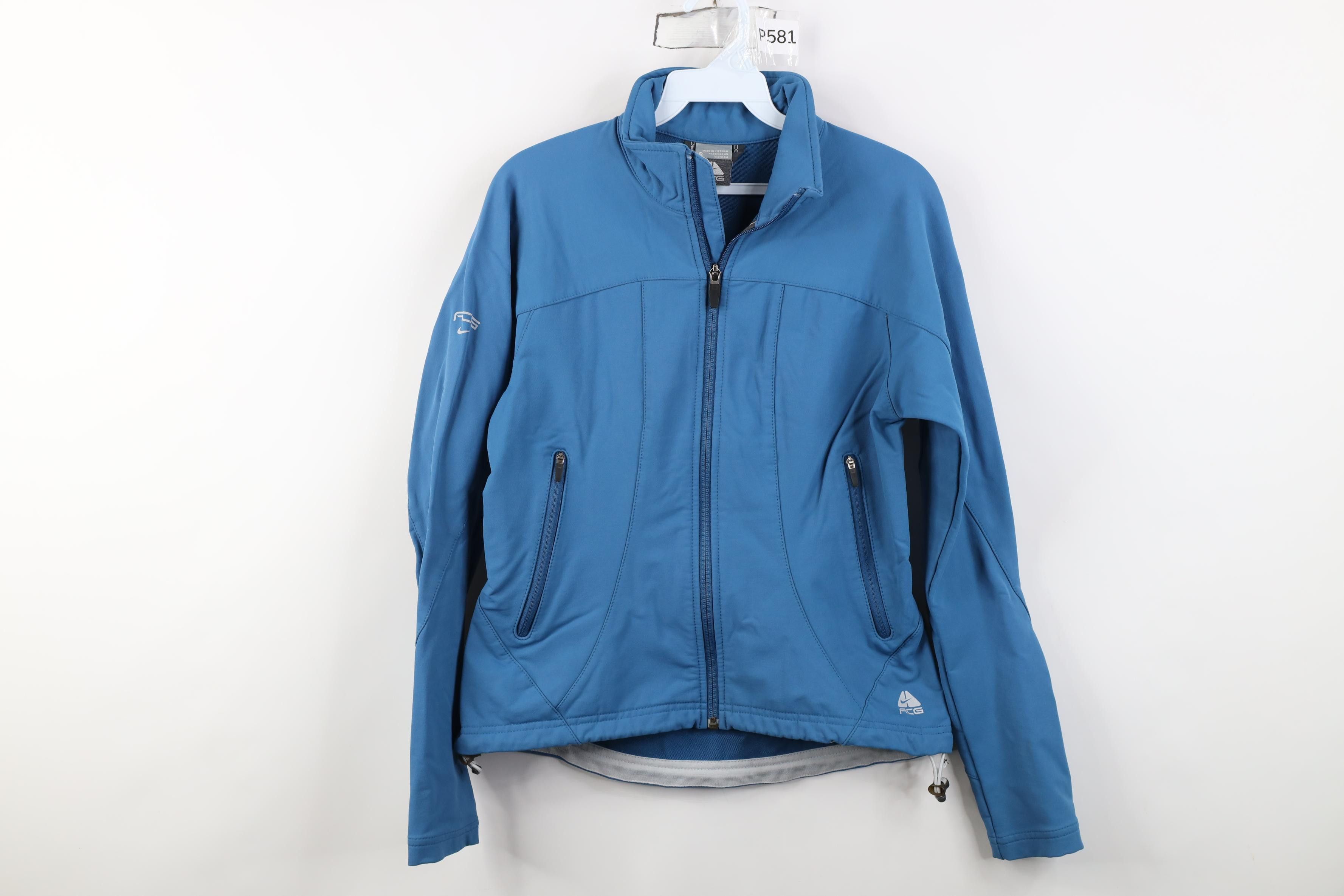 Nike Vintage Y2K Nike ACG Scott Mini Swoosh Softshell Jacket Blue Size S / US 4 / IT 40 - 1 Thumbnail