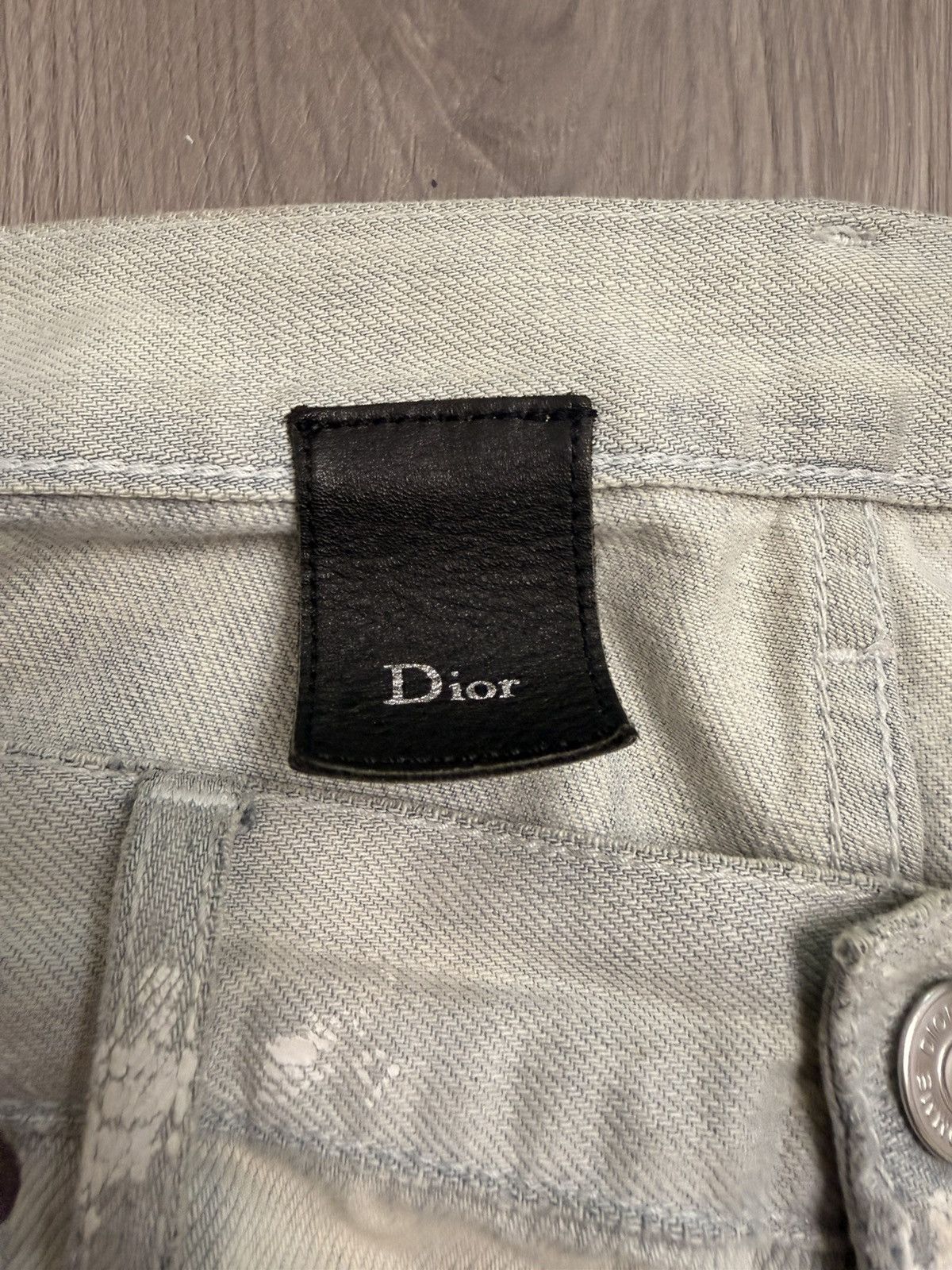 Dior Dior × Hedi Slimane Dior Homme white paint splatter jeans Size US 34 / EU 50 - 4 Thumbnail