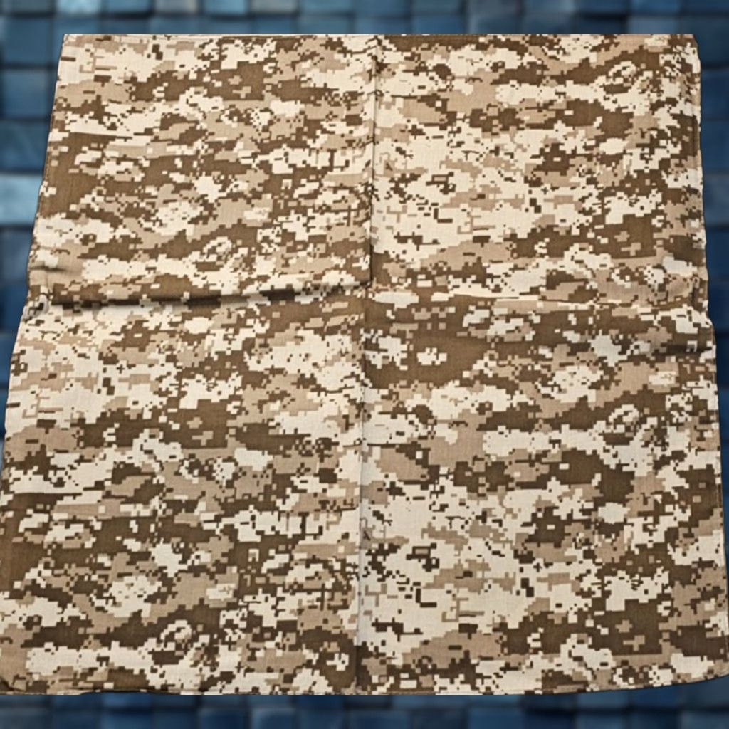 Vintage DESERT CAMOUFLAGE BANDANA SET OF 3 BANDANNA OUTDOOR COTTON CAMO BANDANA Unbranded Unisex Size ONE SIZE - 1 Thumbnail