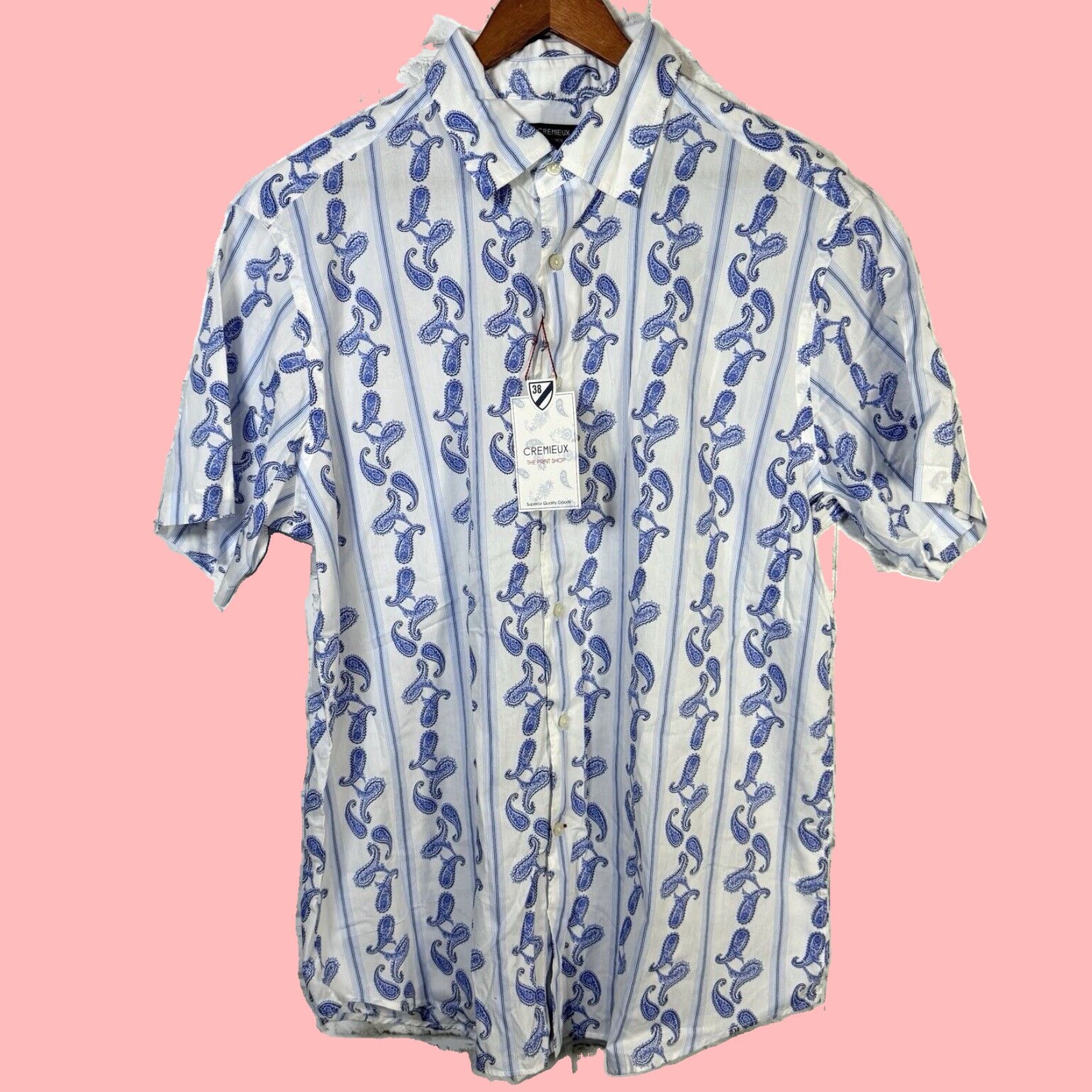 Cremieux Cremieux Short Sleeve Button Down Paisley Print Casual Shirt Mens XL Multicolor Size US XL / EU 56 / 4 - 1 Thumbnail