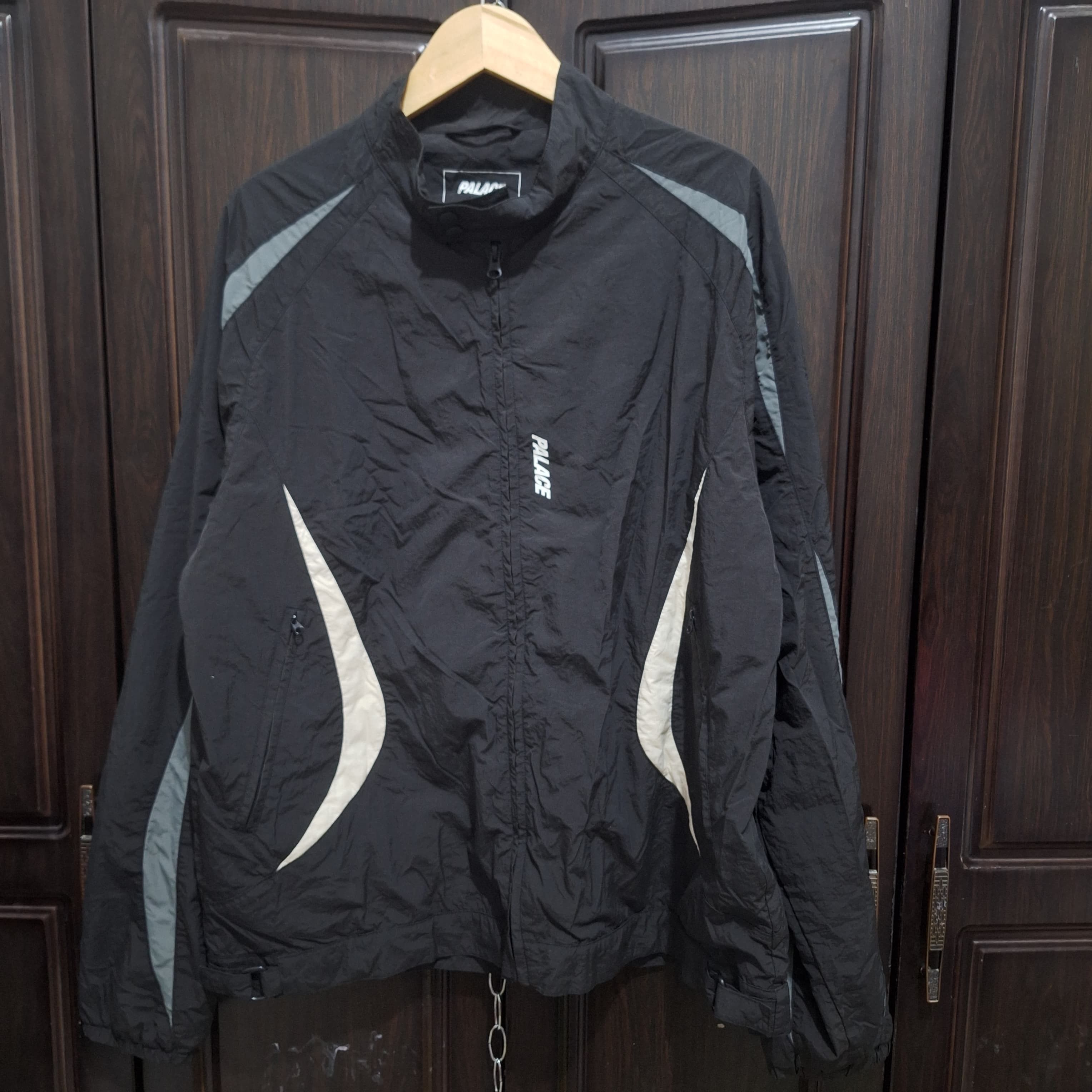 Palace Palace Skateboards Slant Zip Shell Jacket Grey Mens Size L