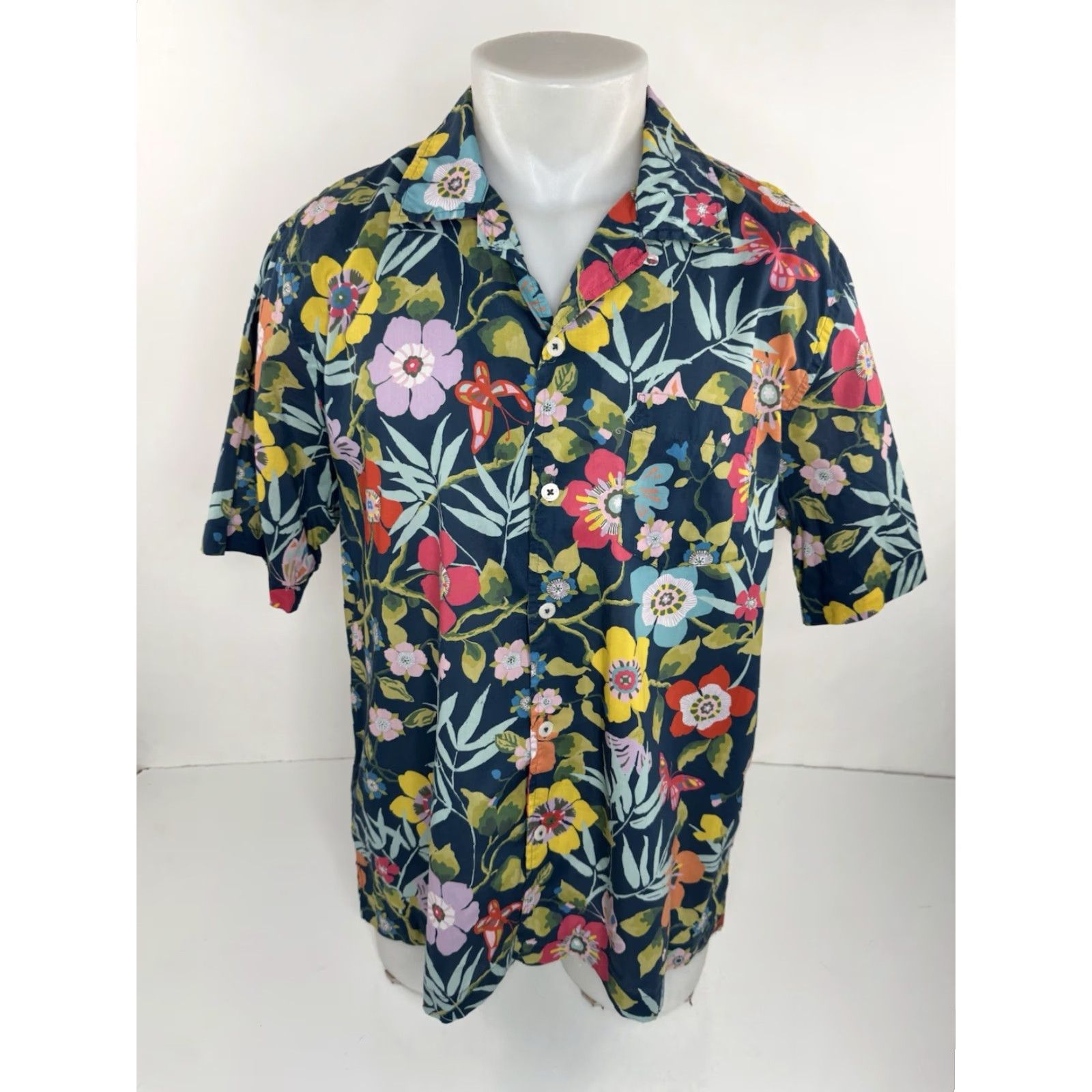 Todd Snyder TODD SNYDER Floral Print Loop Collar Mens L Shirt Size US L / EU 52-54 / 3 - 2 Thumbnail