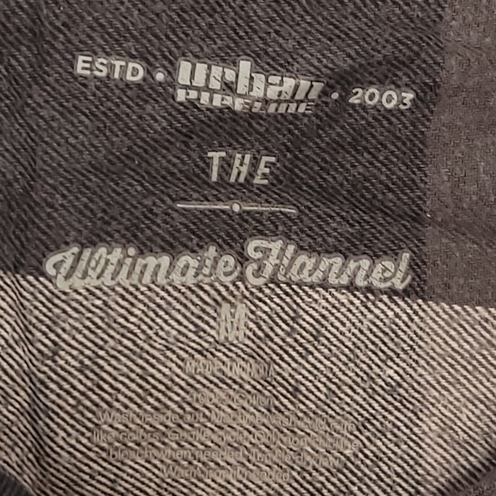 Urban Pipeline Urban Pipeline Gingham Flannel Shirt Mens Size Medium M Gray Size US M / EU 48-50 / 2 - 3 Thumbnail