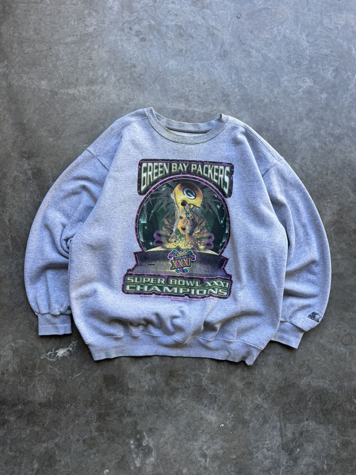 Starter Vintage 90s/00s Green Bay Packers 1997 Superbowl Champions Size US XL / EU 56 / 4 - 1 Thumbnail