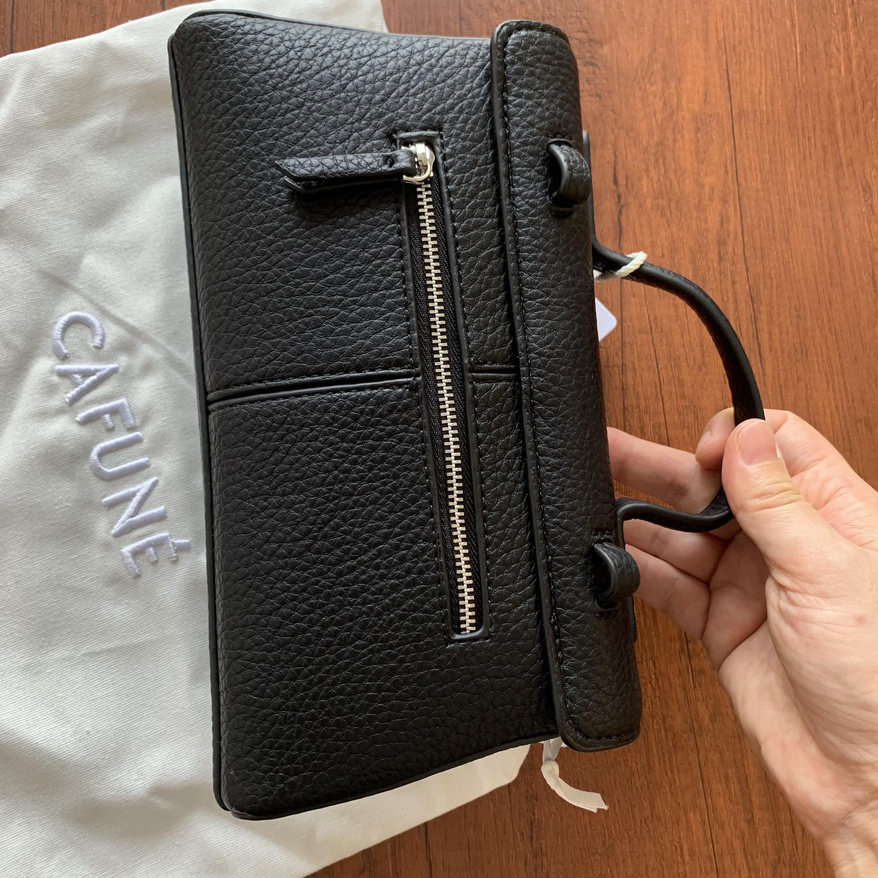 Handmade Cafune Sfance Wallet Crossbody Bag, Wristlets bag in black Size ONE SIZE - 3 Thumbnail