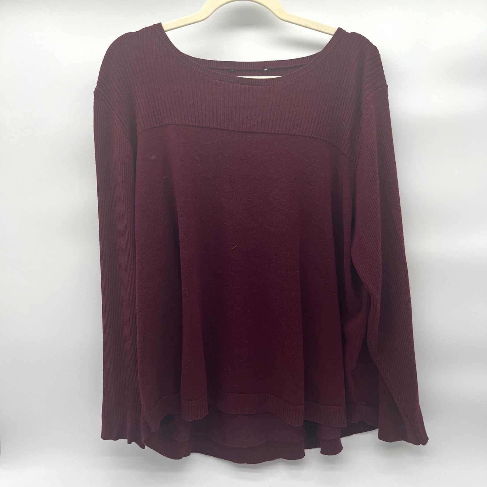 Unknown London Pullover Red Sweater, 1X, Plus Maternity Size XL / US 12-14 / IT 48-50 - 1 Thumbnail