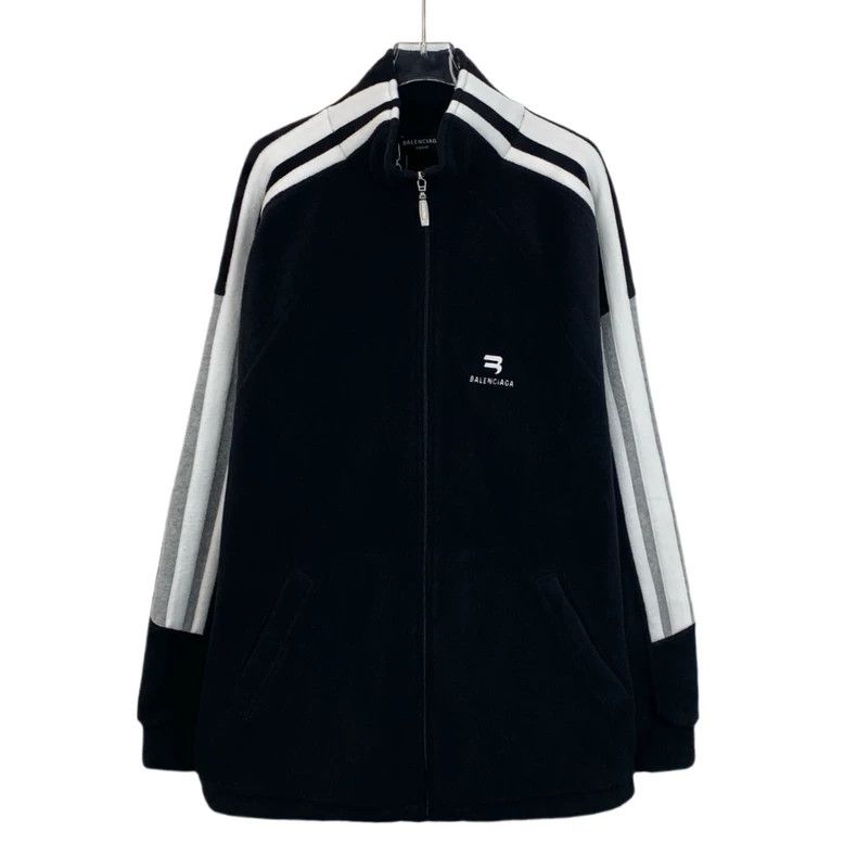 Other Balenciaga Black side-striped logo print stand-up neck zip Size US S / EU 44-46 / 1 - 1 Thumbnail