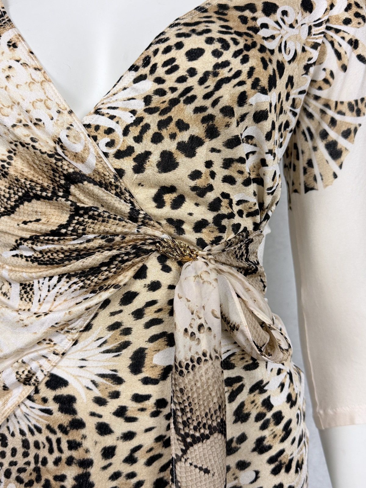 Roberto Cavalli Roberto Cavalli S/S2006 Wraparound Leopard Cardigan Top Size M / US 6-8 / IT 42-44 - 3 Thumbnail