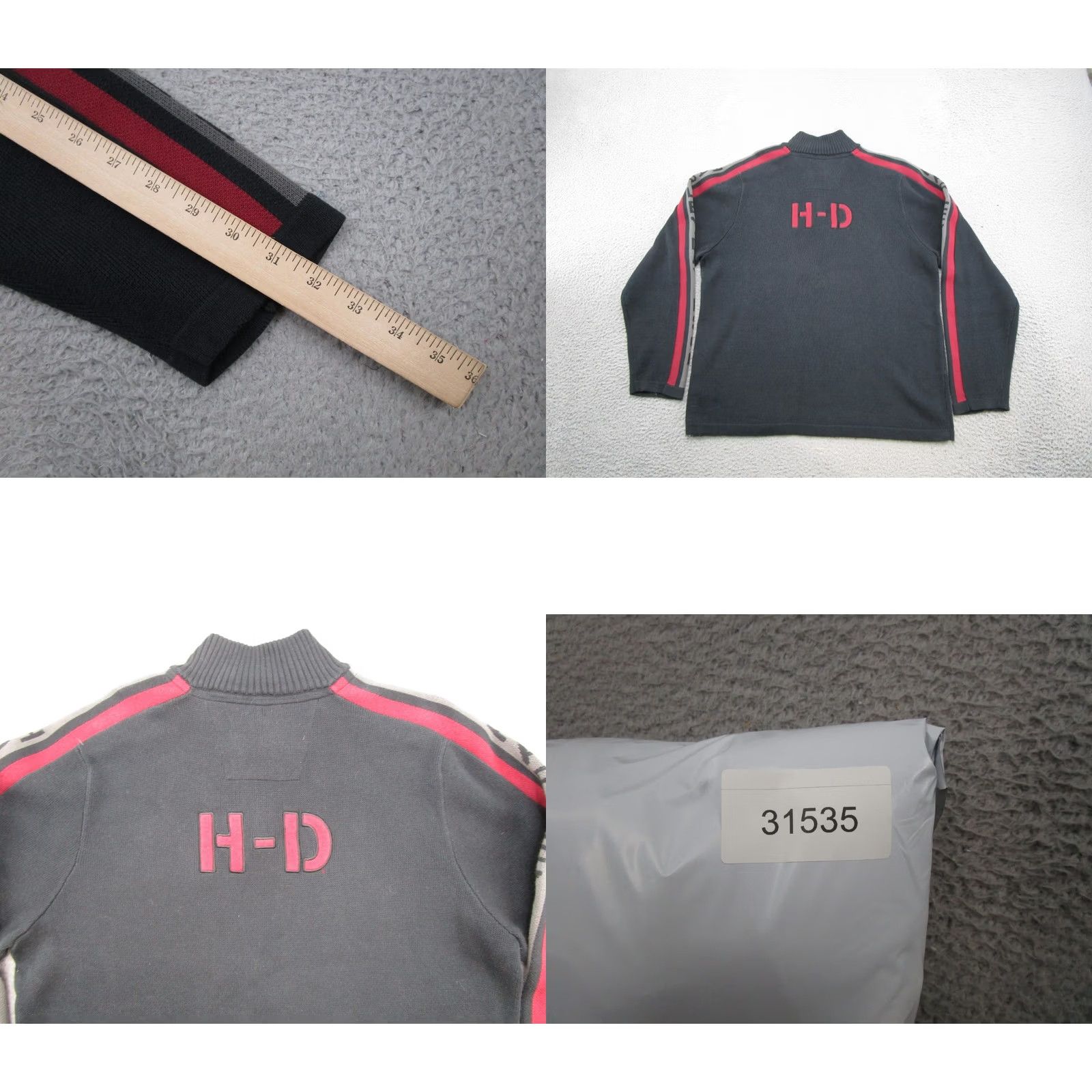 Harley Davidson Harley-Davidson Mens 1/4 Zip Pullover Knit Sweater XL Black Logo Biker Long Sleeve Pullover Casual Shirt Size US XL / EU 56 / 4 - 8 Thumbnail