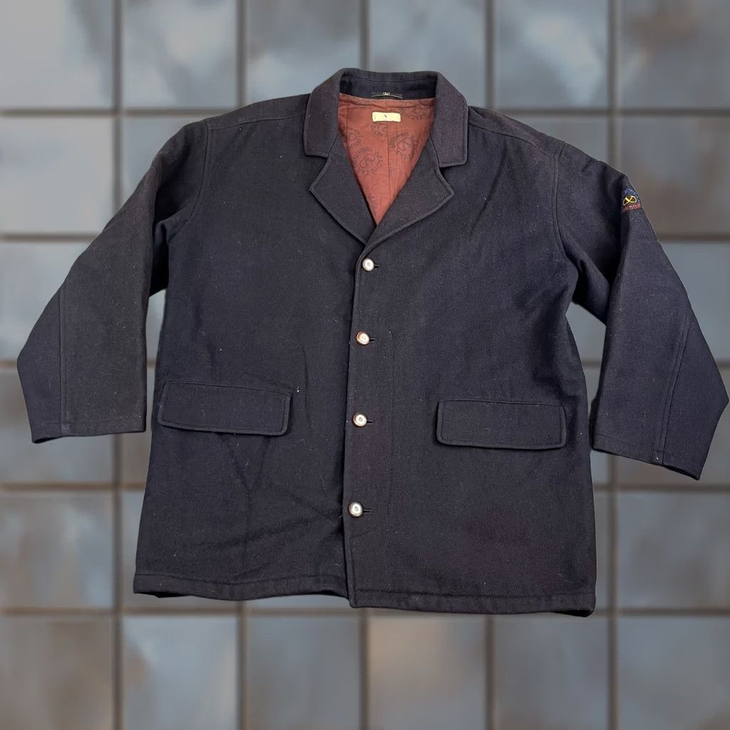 Valentino VINTAGE Valentino Blazer Mens XL Wool Navy Blue Italy Designer Blazer Set Size 46R - 1 Thumbnail