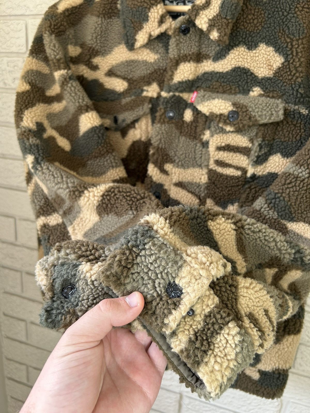Levi's Vintage Levis Camo Sherpa Jacket Size US L / EU 52-54 / 3 - 4 Thumbnail