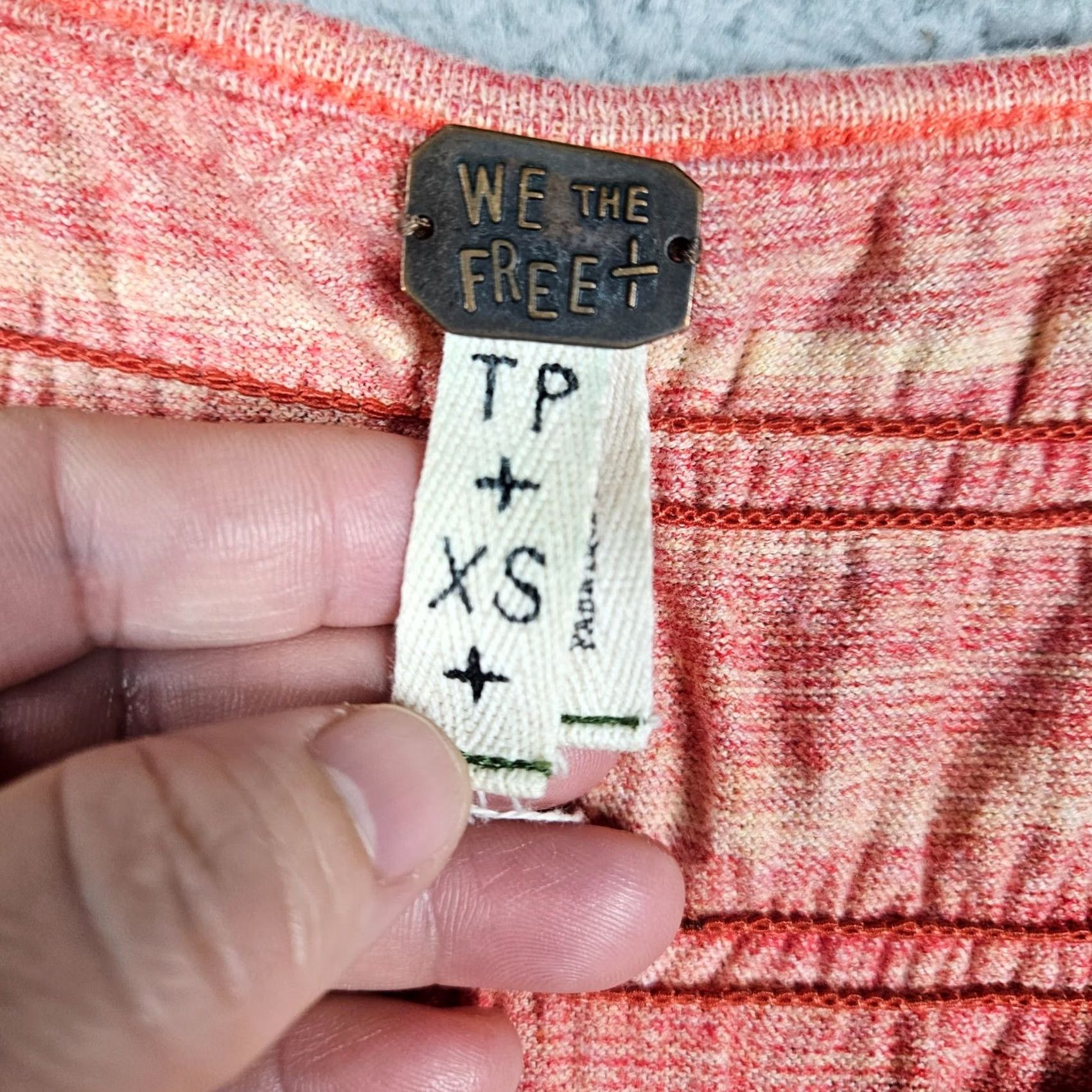 Vintage We The Free By Free People Peasant Top XS Orange Long sleeve Size XS / US 0-2 / IT 36-38 - 5 Thumbnail