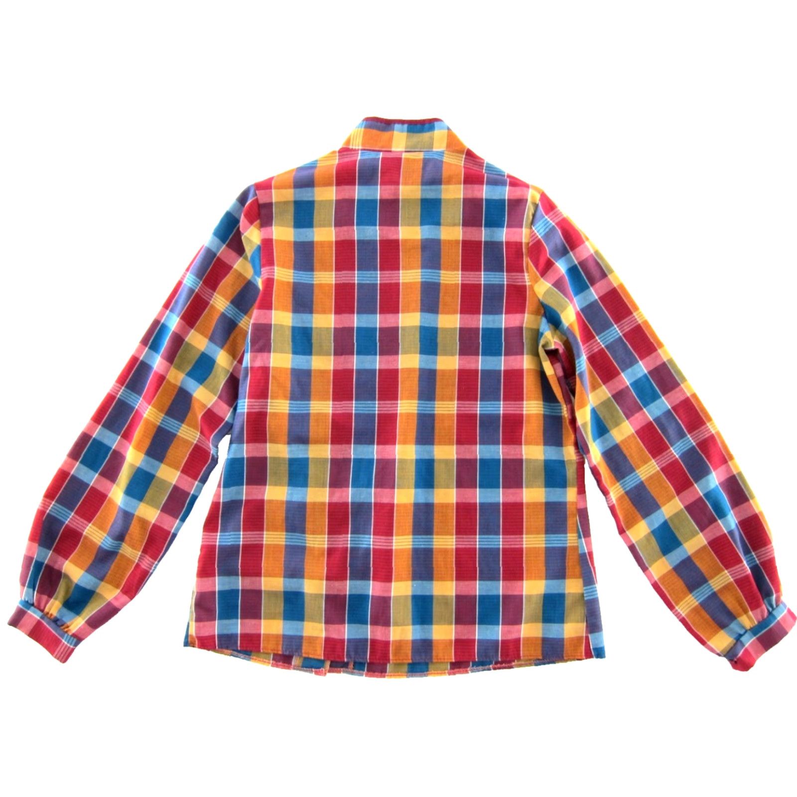 Vintage VINTAGE Changing Scene Blouse Shirt XS Women Plaid Long Sleeve Button Up Red Spring Summer Fall Vintage Size XS / US 0-2 / IT 36-38 - 2 Thumbnail