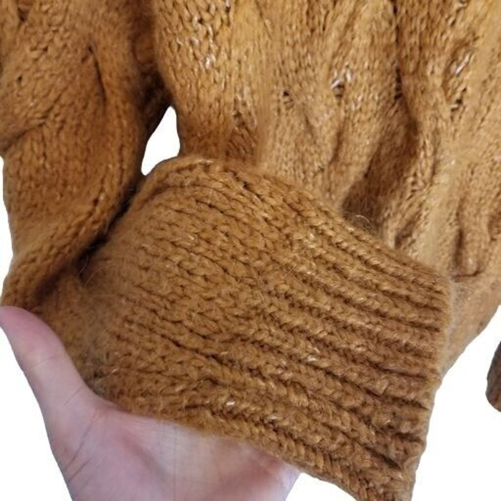 Zara ZARA Womens Cable Knit Wool Mohair Sweater Chunky Oversized Size S / US 4 / IT 40 - 4 Thumbnail
