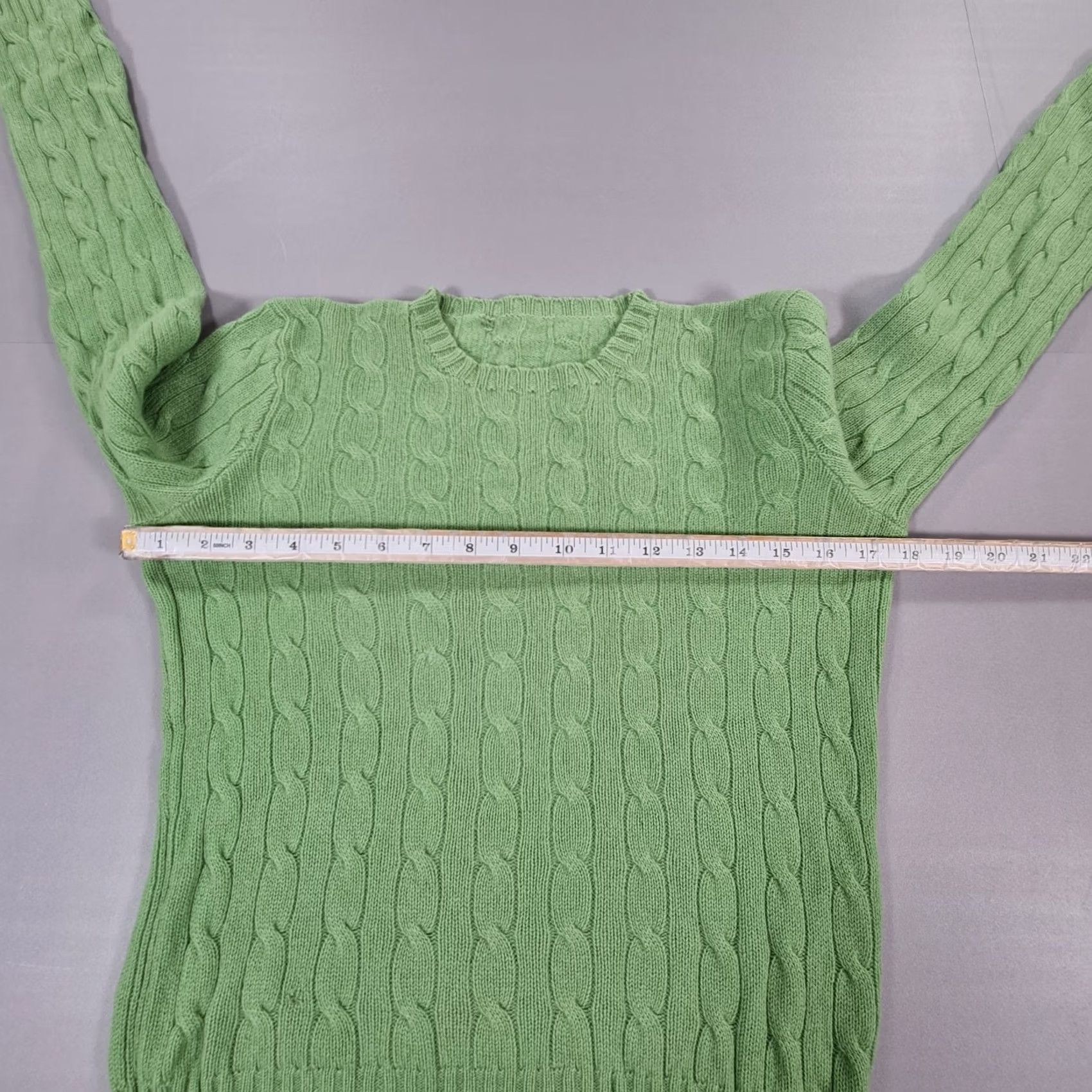 Polo Ralph Lauren Polo Ralph Lauren Womens Jumper Green XS 100% Cashmere Cable Knit Pullover Size XS / US 0-2 / IT 36-38 - 4 Thumbnail