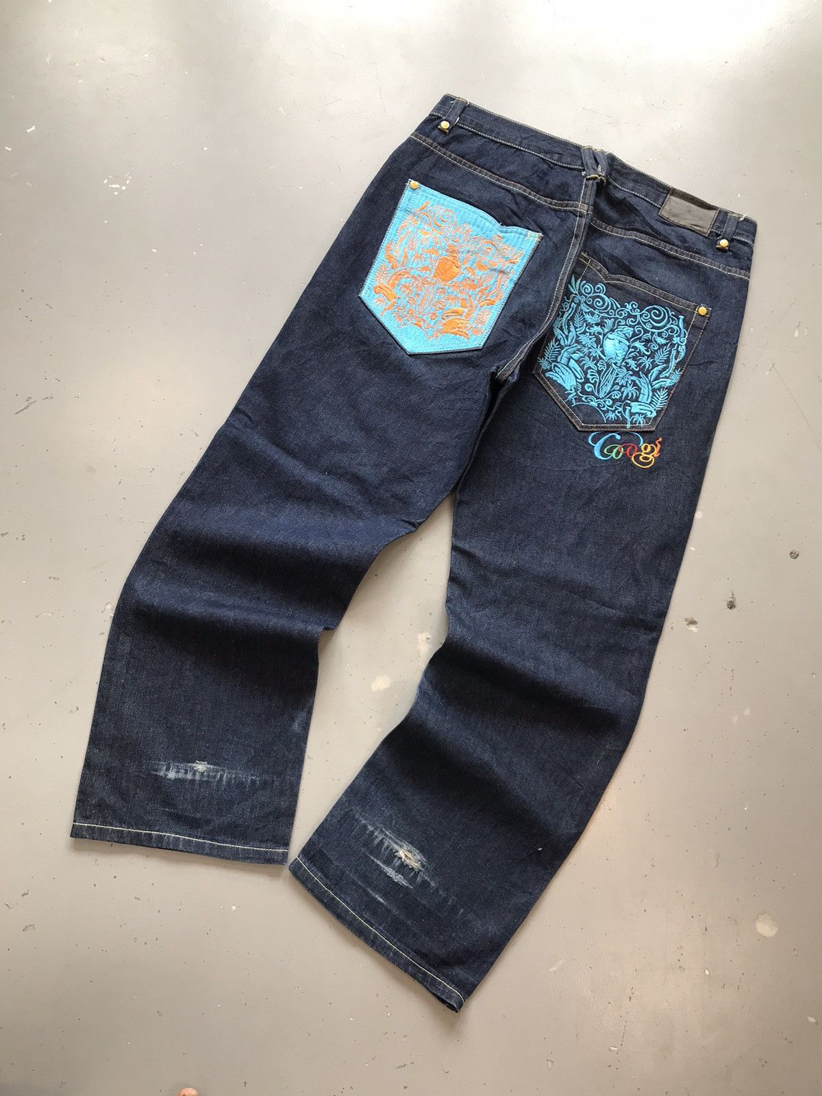 Coogi × Vintage Vintage Coogi thread parrot embroidered denim Size US 38 / EU 54 - 9 Thumbnail