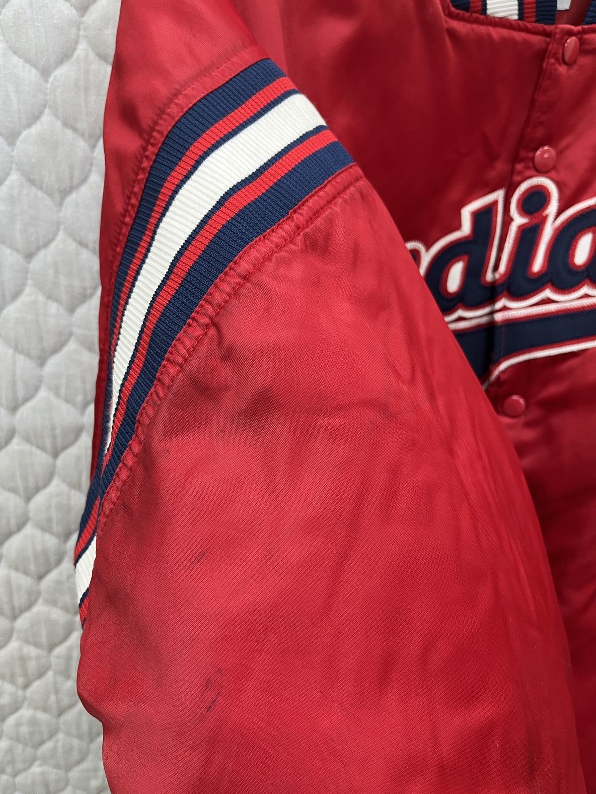 Starter 🔥🔥🔥MLB STARTER CLEVELAND INDIANS VARSITY JACKET Size US L / EU 52-54 / 3 - 16 Thumbnail