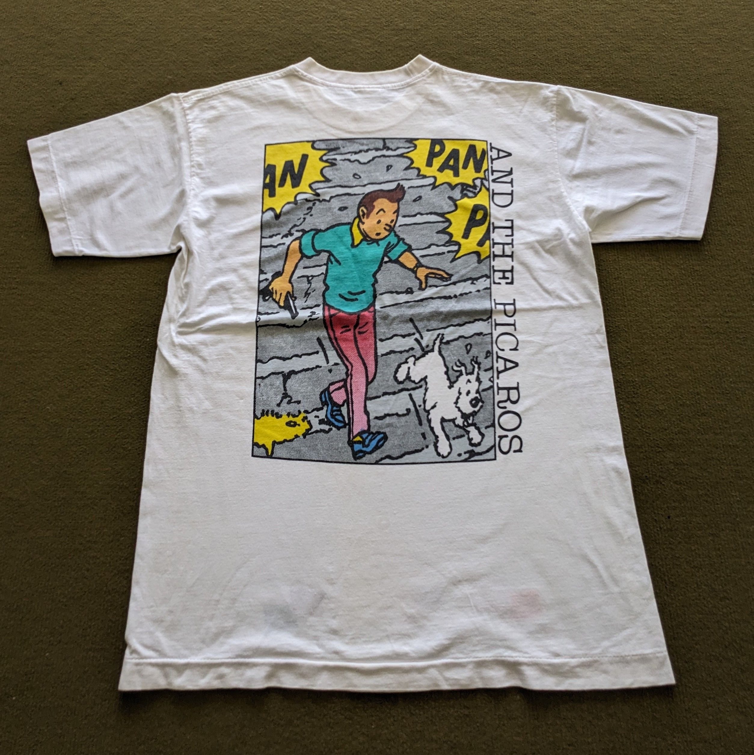 Other Vintage 90's HERGE THE ADVENTURES Cartoon T-shirt Size US M / EU 48-50 / 2 - 1 Thumbnail