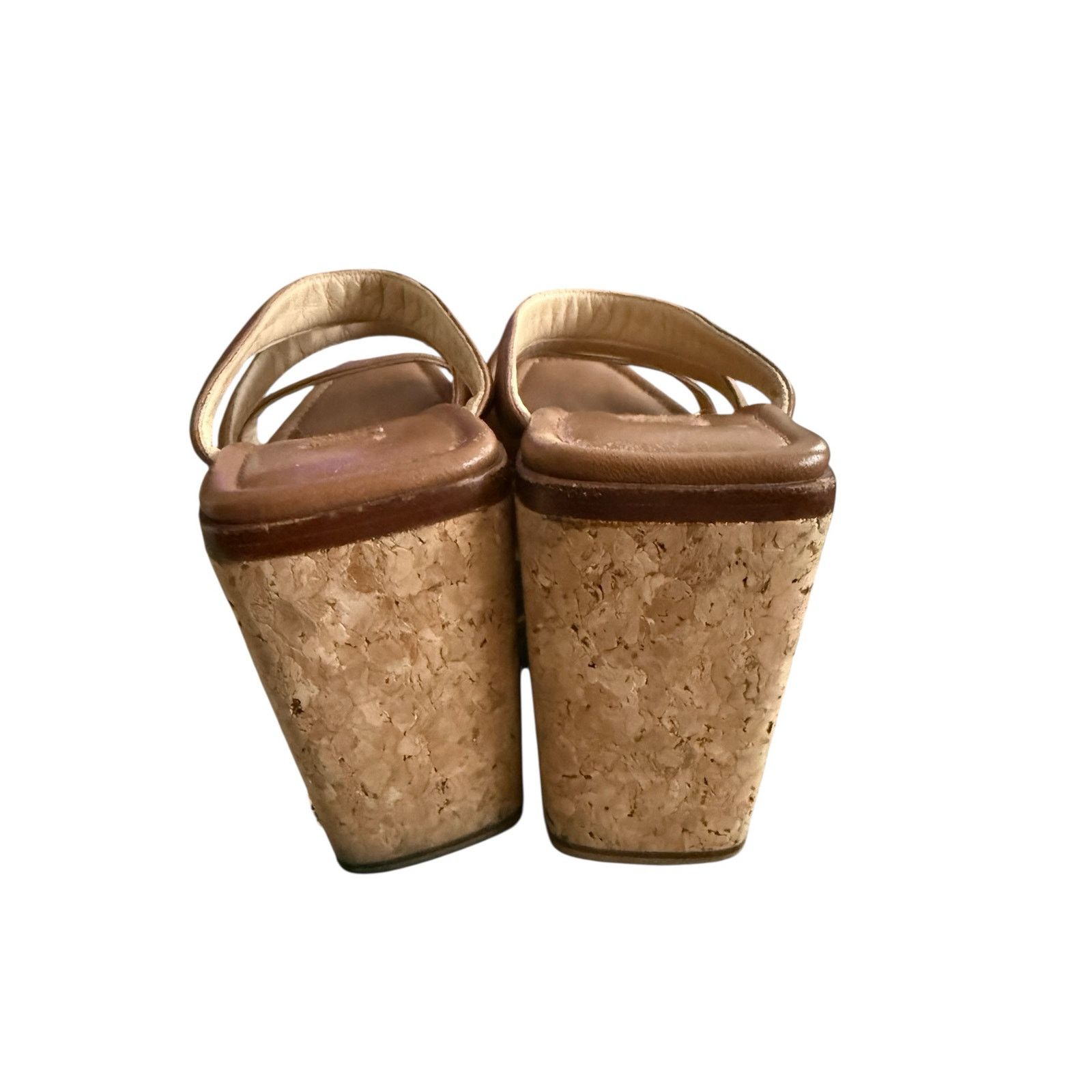 Jimmy Choo Jimmy Choo Brown Leather Athenia Wedge Sandals 37.5 Size US 7.5 / IT 37.5 - 8 Thumbnail