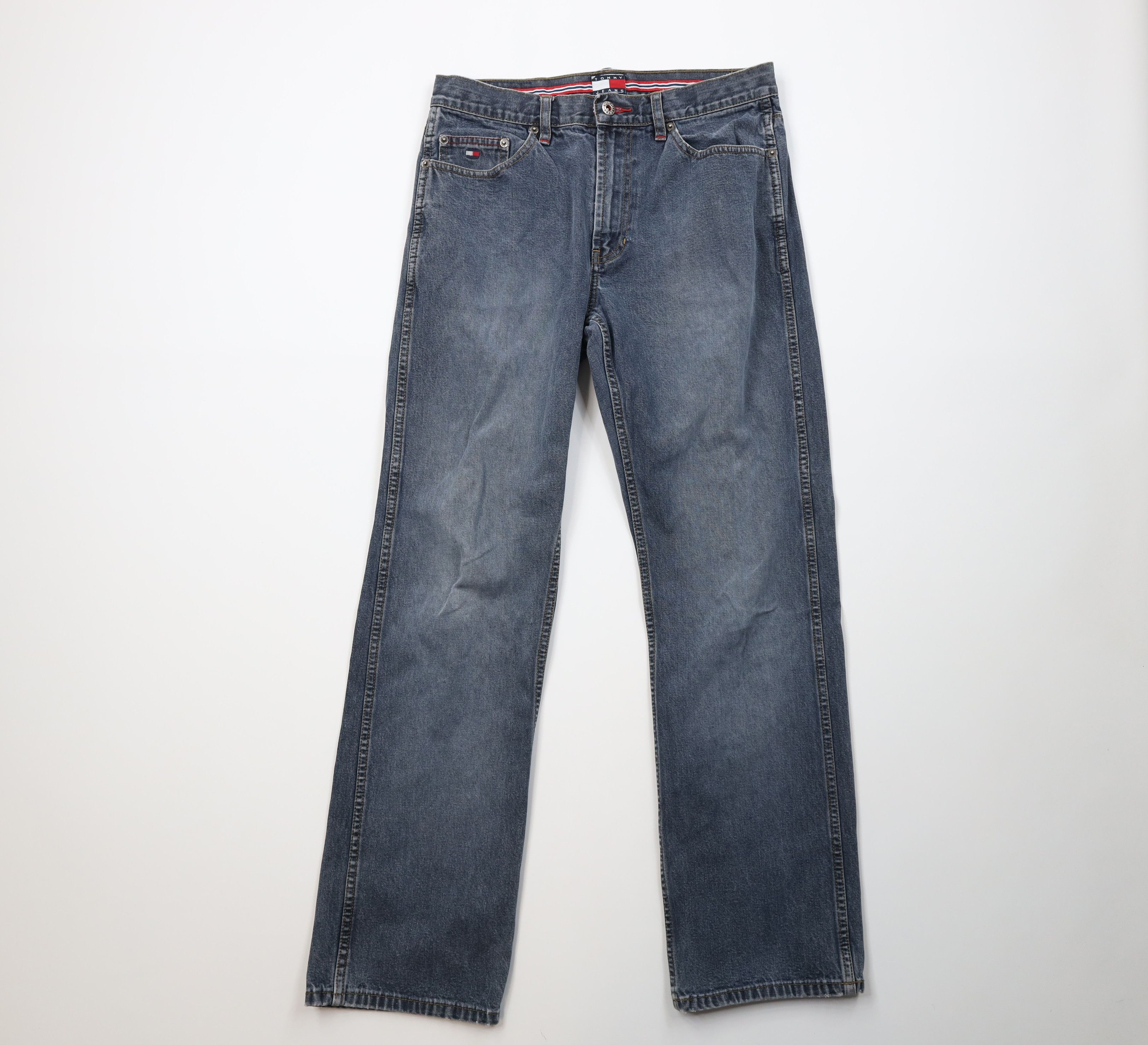 Tommy Hilfiger Vintage 90s Tommy Hilfiger Straight Leg Denim Jeans Blue Size US 31 - 1 Thumbnail