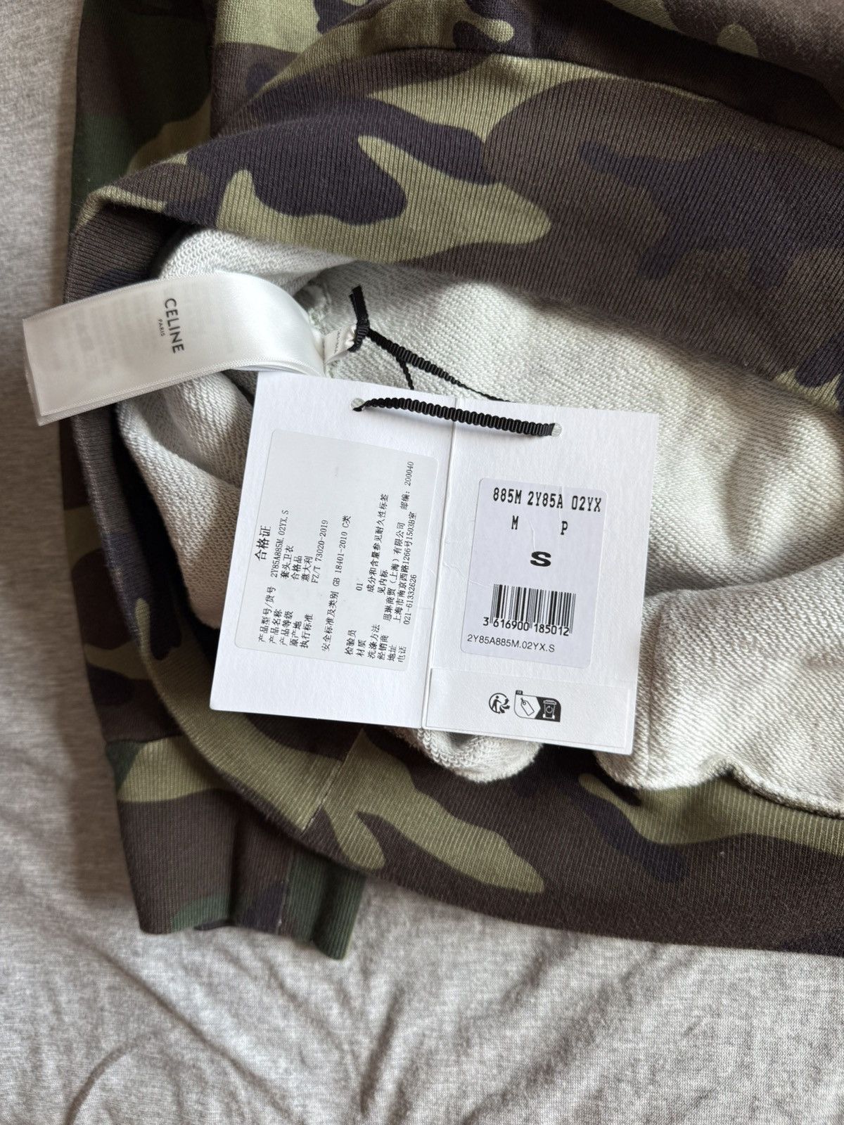 Celine CELINE BY HEDI SLIMANE Oversized Logo Band Camo Hoodi Size US M / EU 48-50 / 2 - 4 Thumbnail