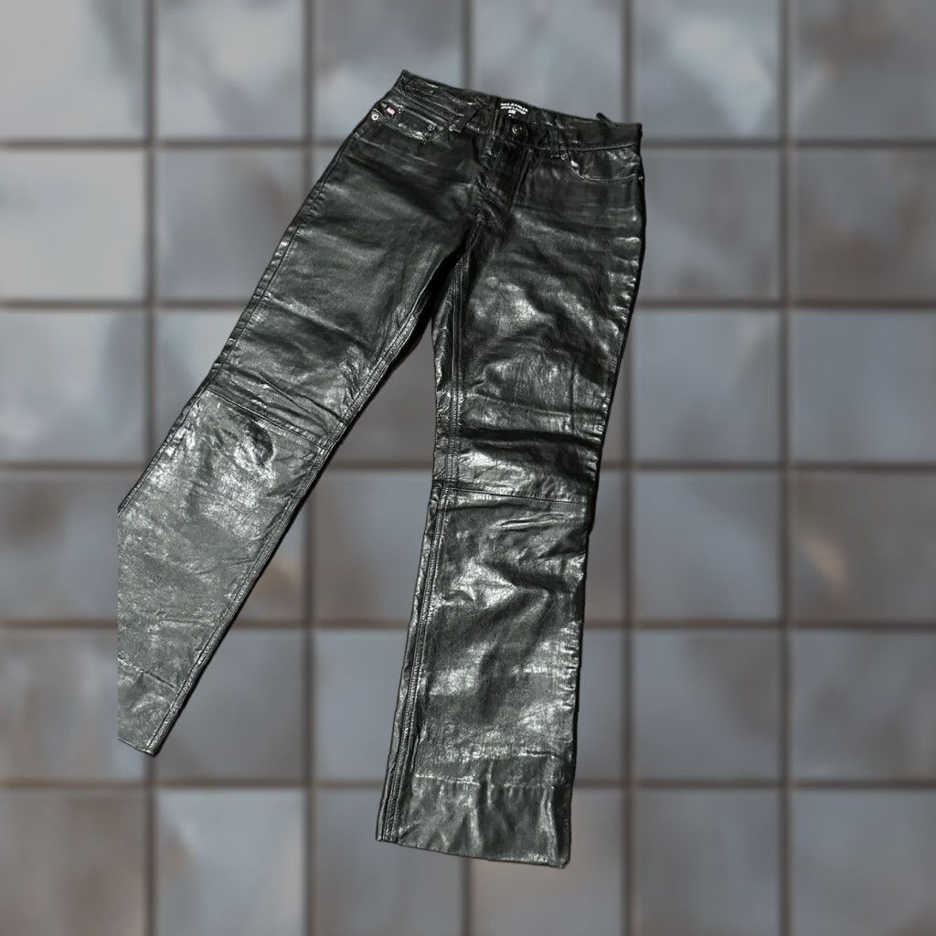 Ralph Lauren VTG Ralph Lauren Womens Pants Size 4 Leather Black Trouser Regular Straight High Rise 28in Inseam Size 27" / US 4 / IT 40 - 1 Thumbnail