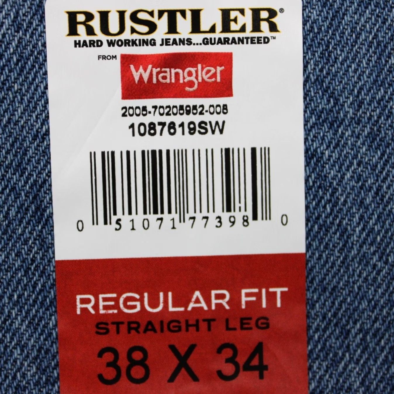 Wrangler Wrangler Rustler Jeans NWT Men 38x34 Blue Regular Fit Heavyweight Denim Straight Size US 38 / EU 54 - 7 Thumbnail