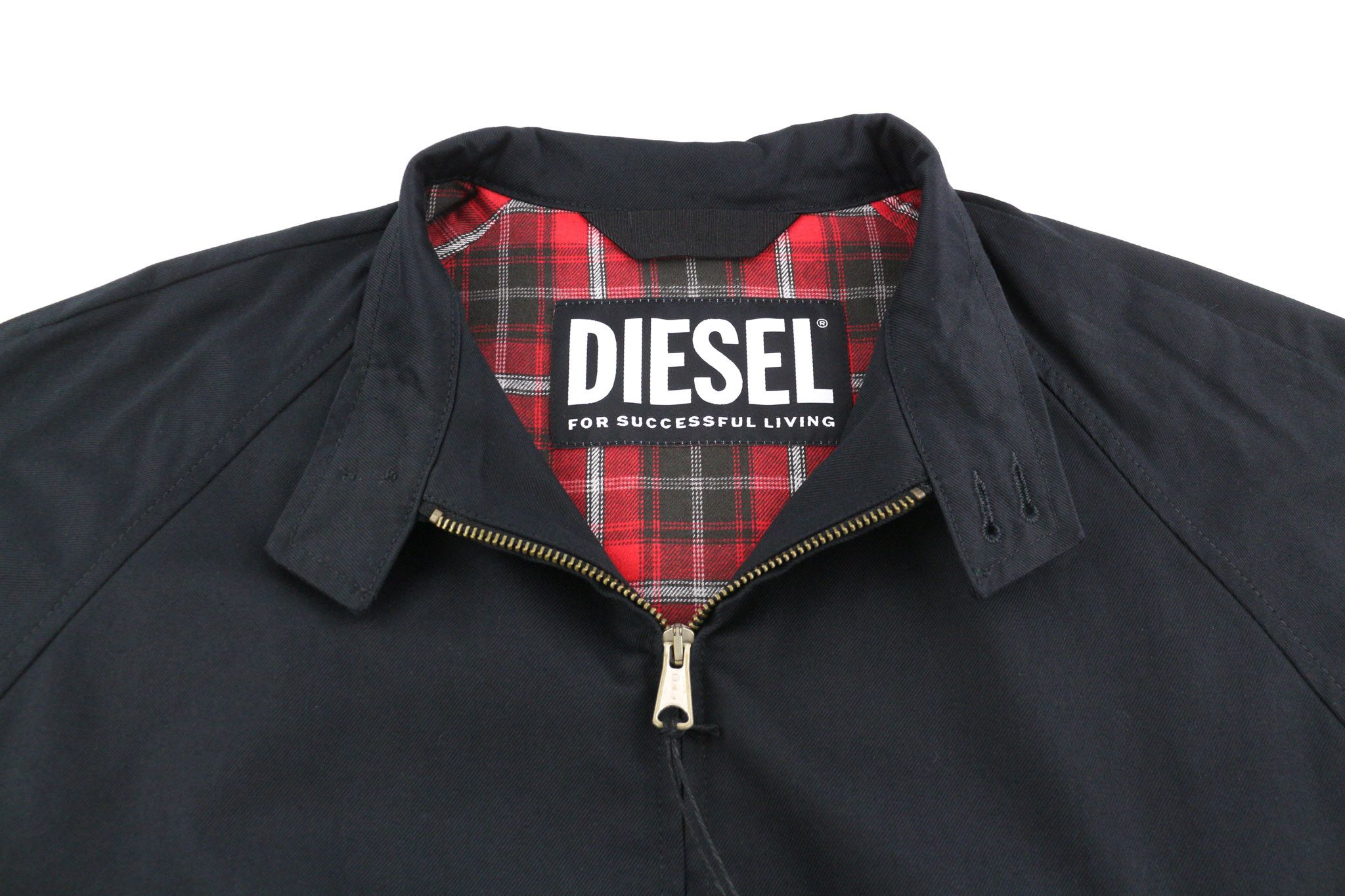 Diesel J-HARRY M Black Band Neck Plaid Lined Jacket 40032 Size US M / EU 48-50 / 2 - 5 Thumbnail