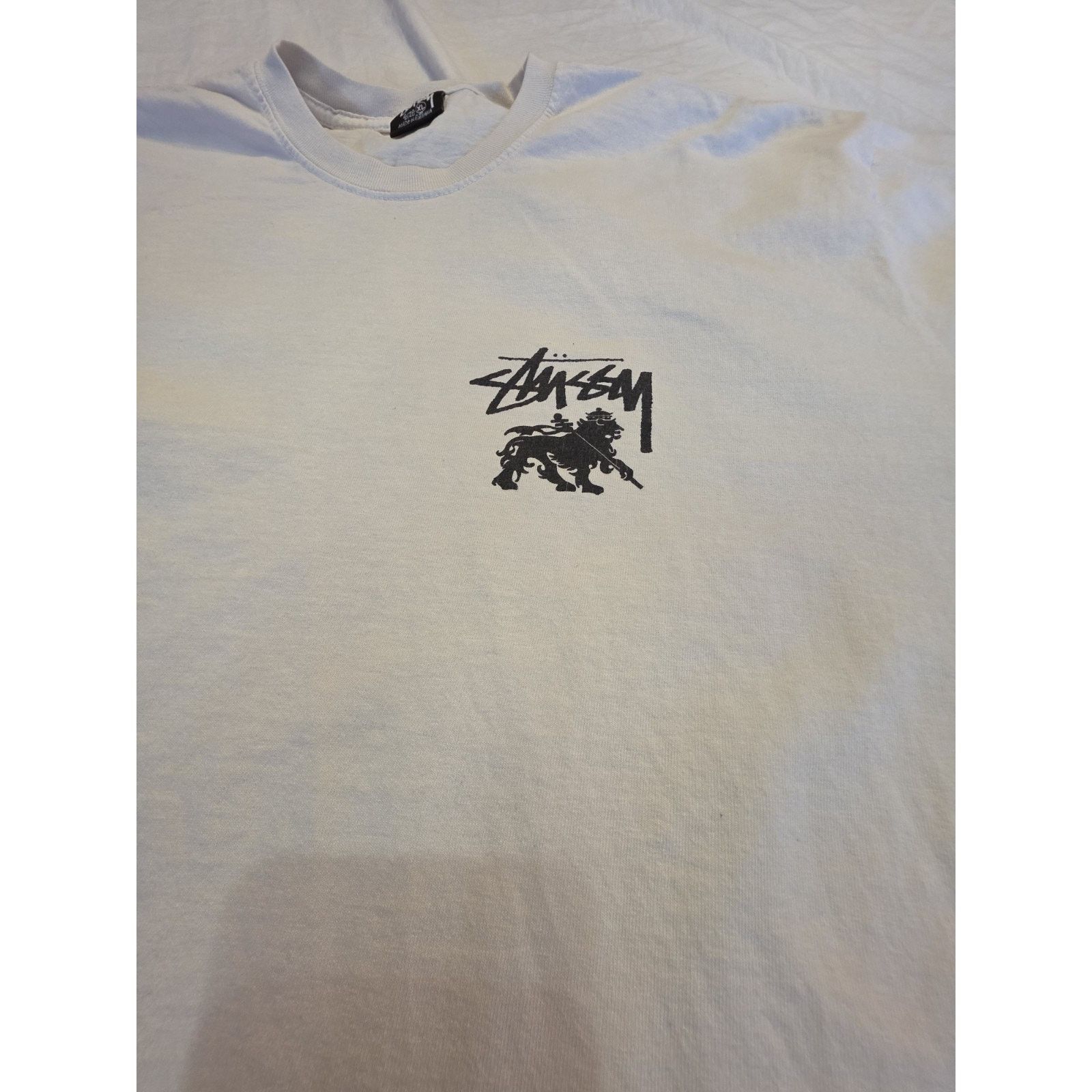 Stussy Stüssy Rasta Lion White Short Sleeve T-Shirt Men's Size Xl Size US XL / EU 56 / 4 - 3 Thumbnail