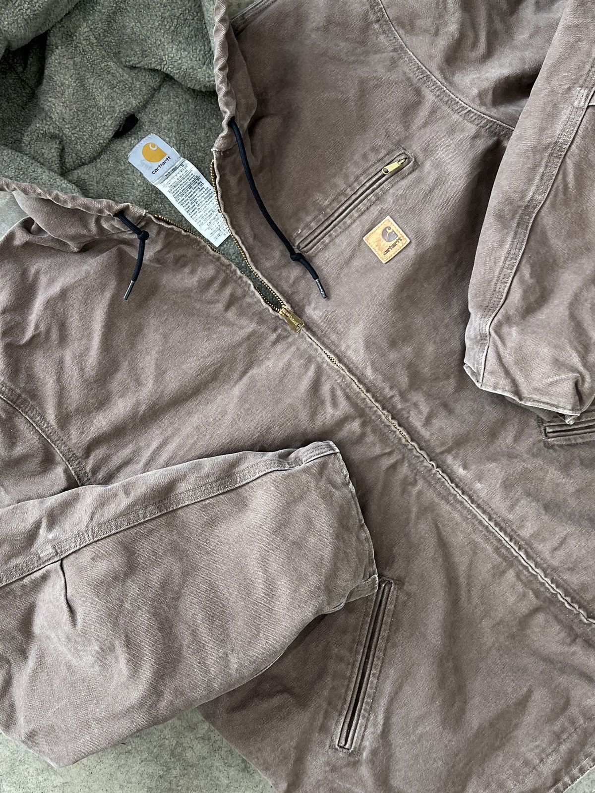 Carhartt × Vintage Vintage Carhartt ZipUp Sherpa Lined Work Jacket XL Size US XL / EU 56 / 4 - 1 Thumbnail