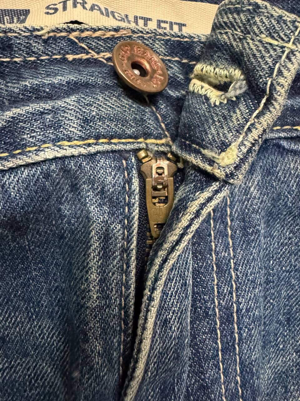 Gap BAGGY Gap Rusty Mudwash Distressed Straight Baker Pants Jean Size US 31 - 11 Thumbnail