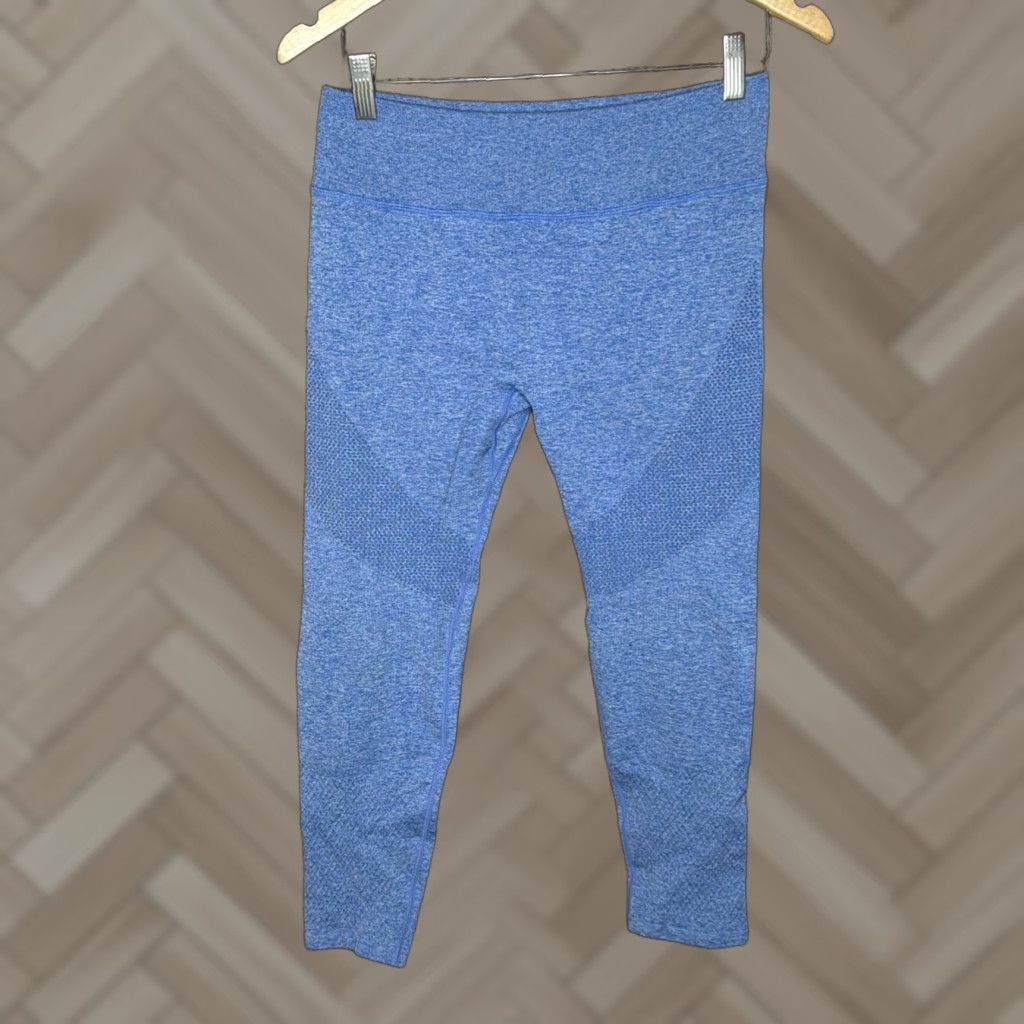 Vintage Womens Buffbunny Leggings Seamless Blue Gym Activewear L Ankle Skinny Size 36" / US 14 / IT 50 - 1 Thumbnail