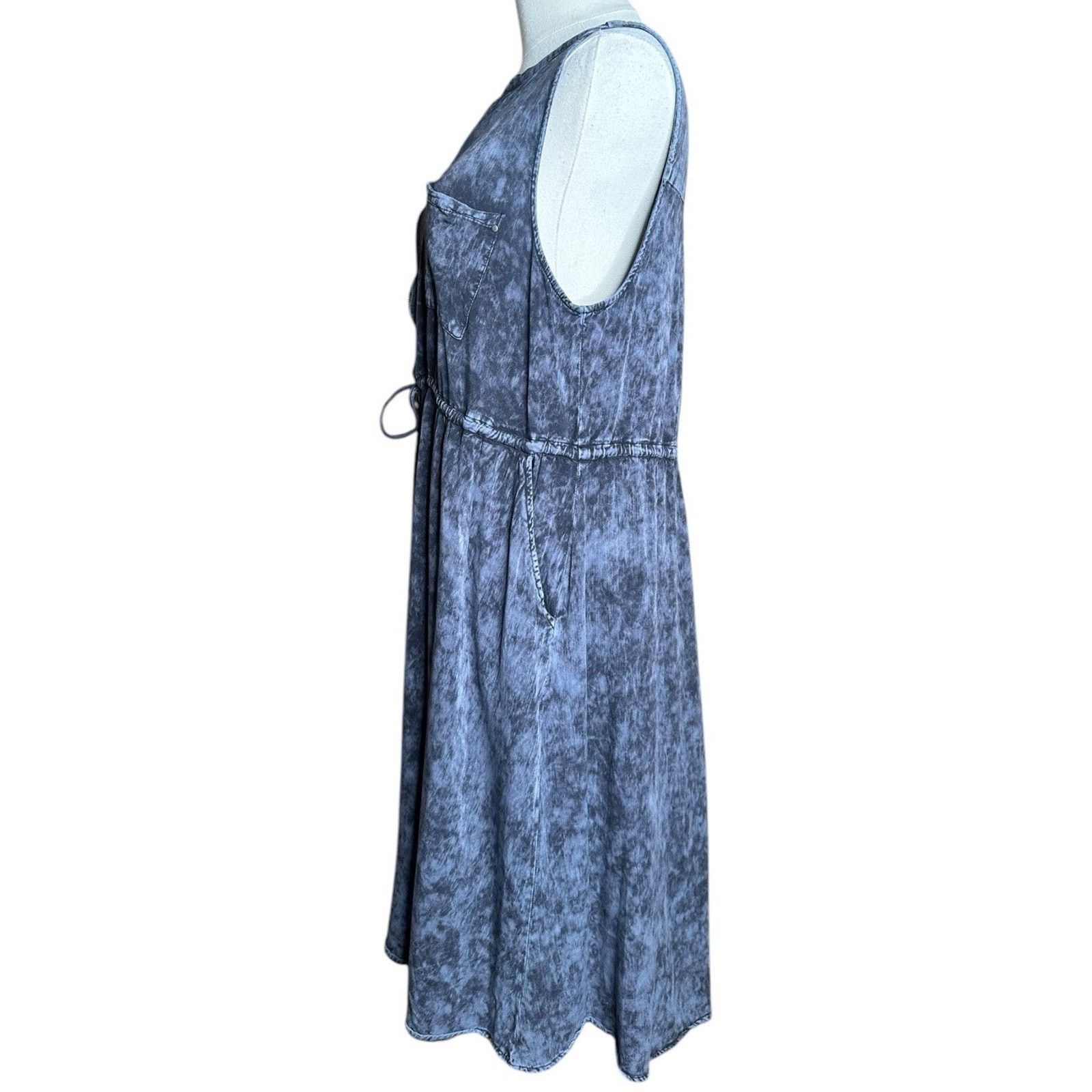 Other Torrid Mini Challis Zip-Front Shirt Dress Acid Wash Black L Size L / US 10 / IT 46 - 4 Thumbnail