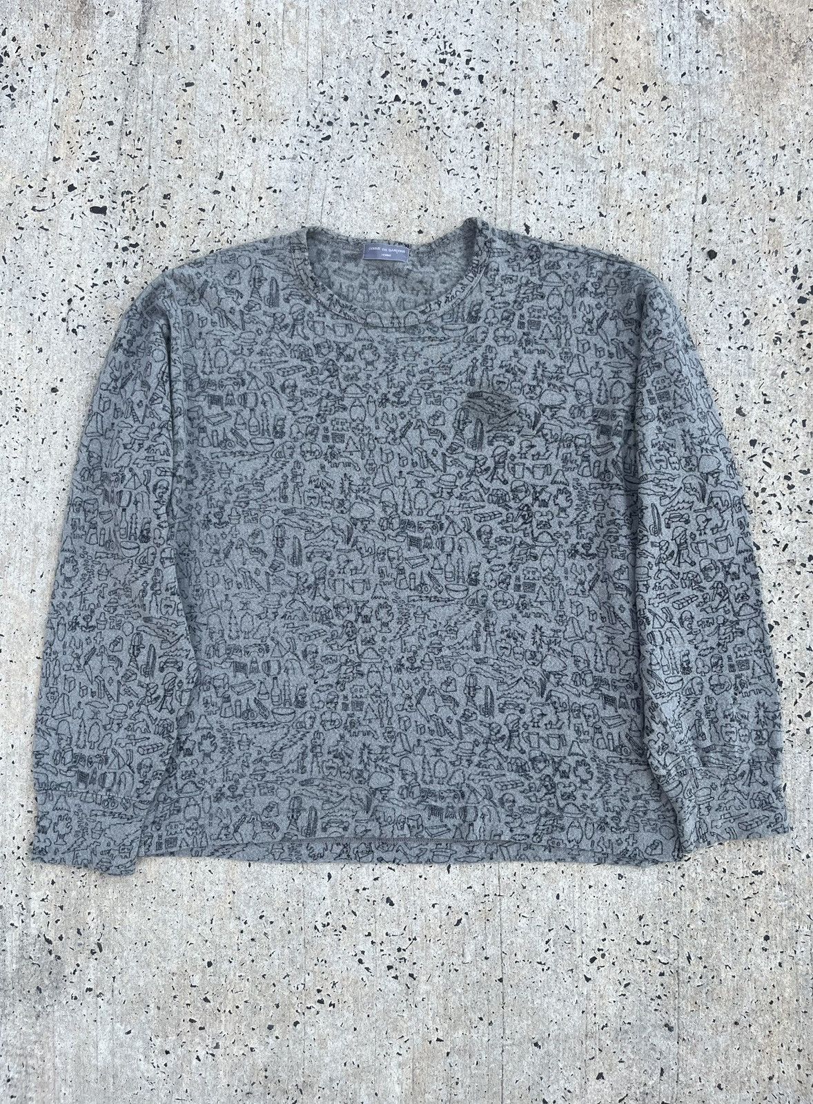 Comme des Garcons AW2003 Rare Comme Des Garcons Homme Wool Sweater Size US M / EU 48-50 / 2 - 1 Thumbnail