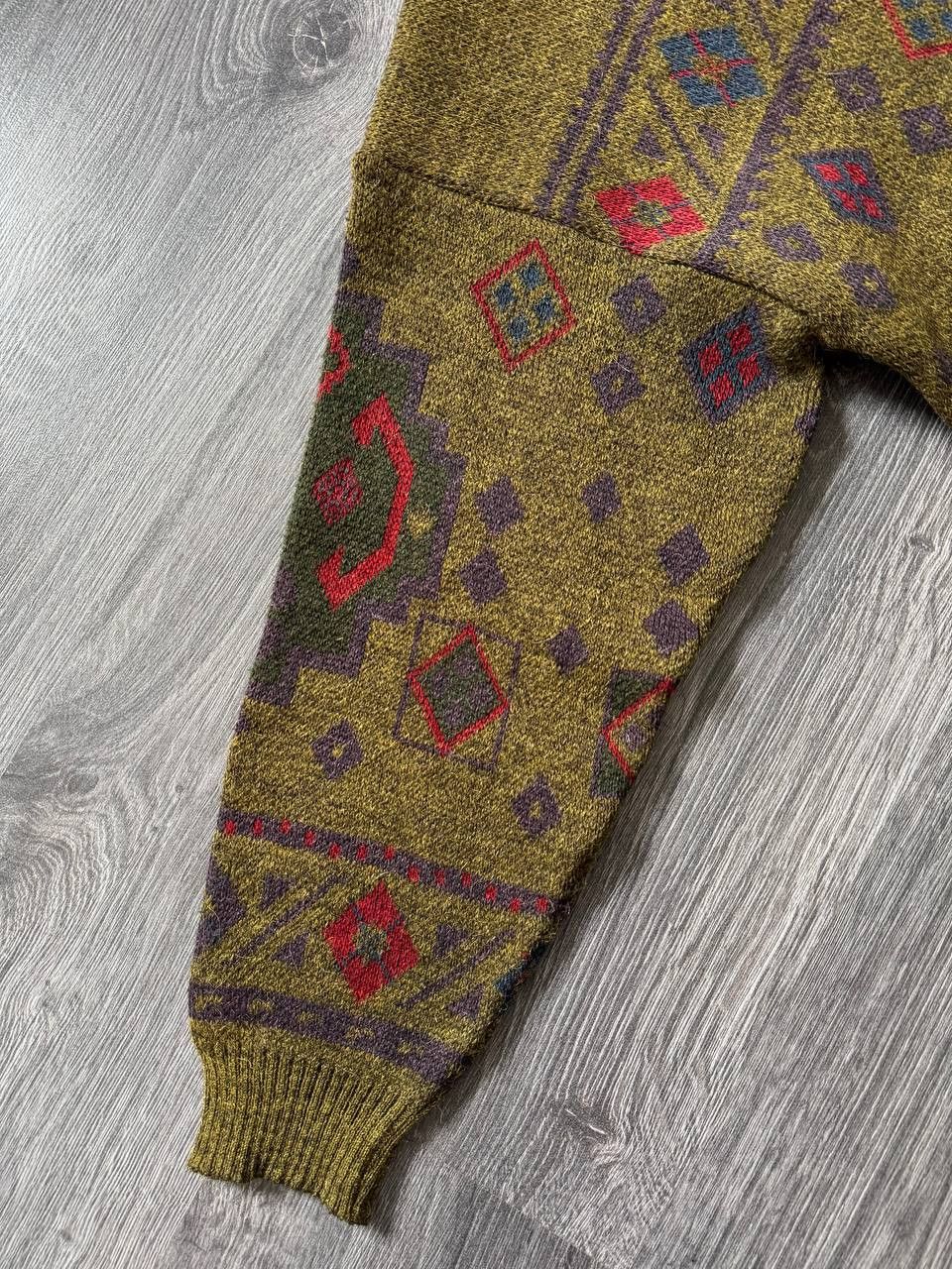 Vintage Vintage 90s Aztec Tribal Knit Mohair Sweater Boxy Cropped Size US M / EU 48-50 / 2 - 7 Thumbnail