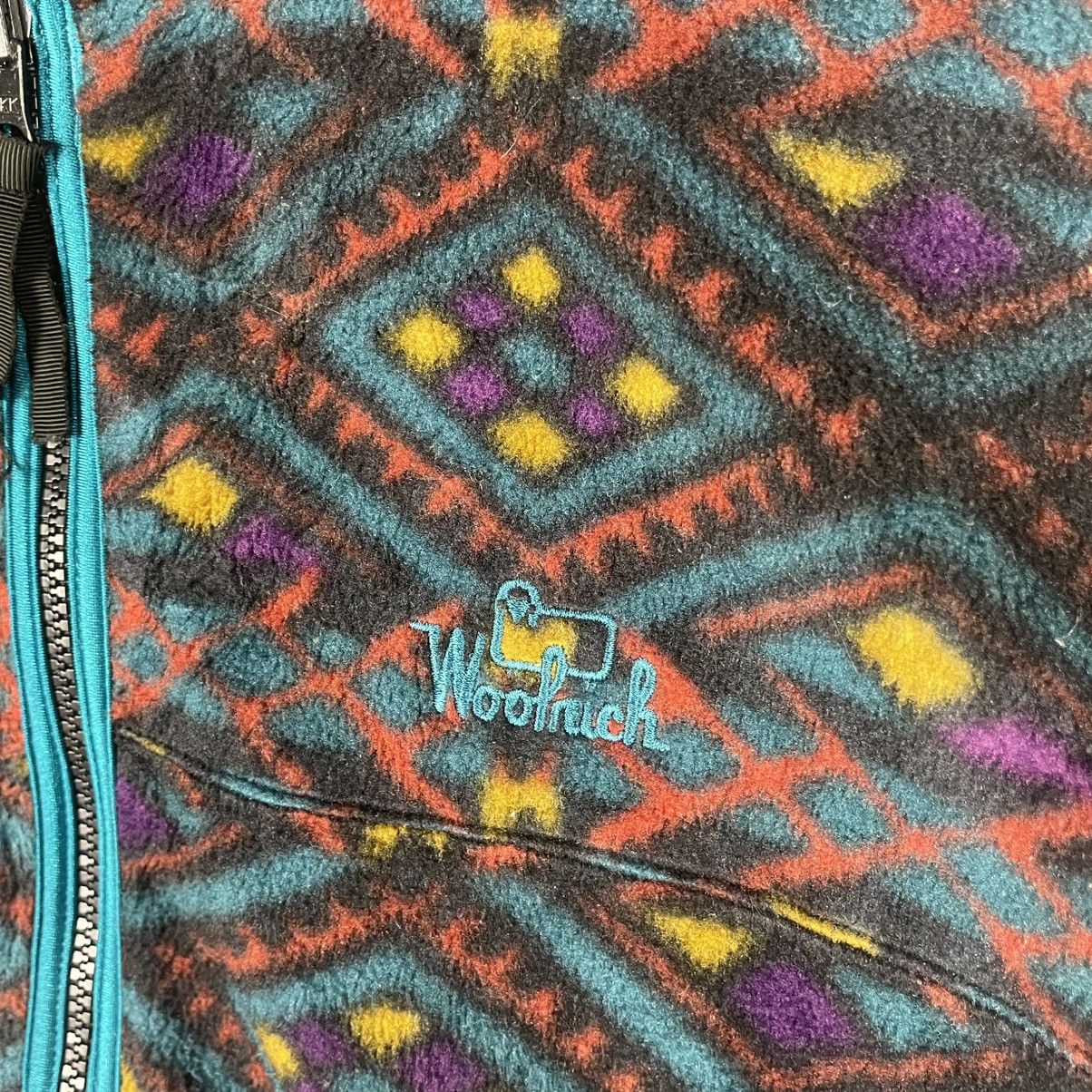 Woolrich Woolen Mills 💥80s WOOLRICH AZTEC MULTICOLOUR FLEECE SWEATER ZIP Size US L / EU 52-54 / 3 - 8 Thumbnail