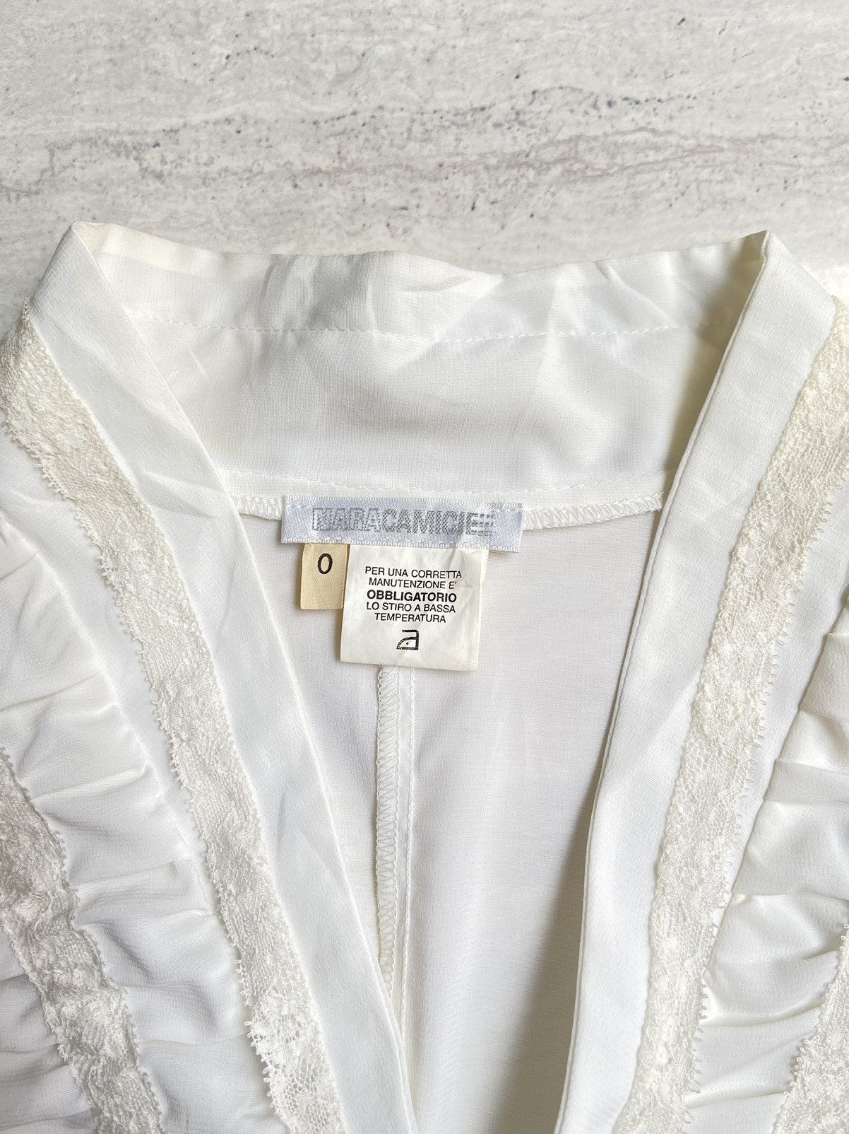 Designer × Japanese Brand NARA CAMICIE White Blouse Size XS / US 0-2 / IT 36-38 - 10 Thumbnail